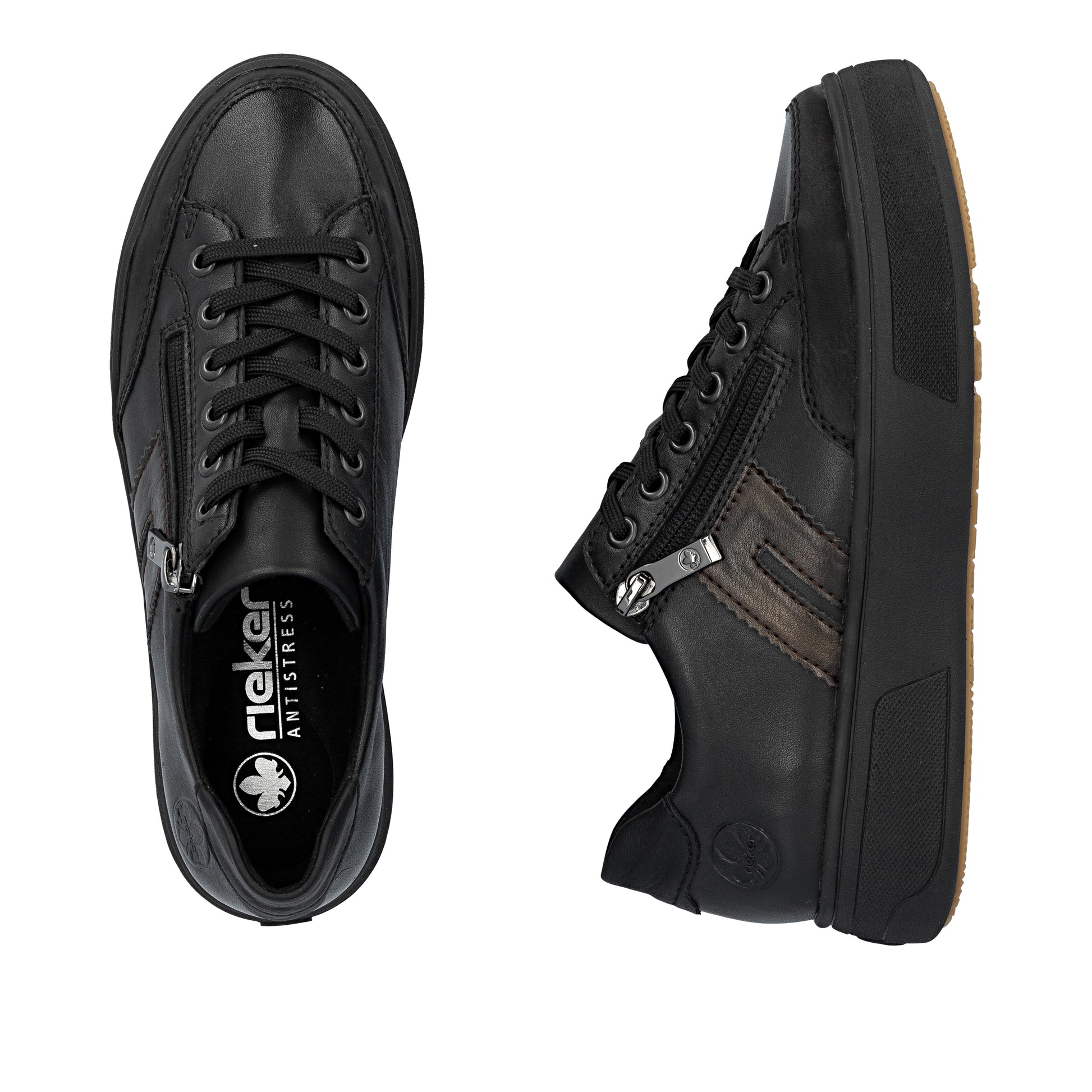 Black Zip Shoes for Women | Rieker M7711-00
