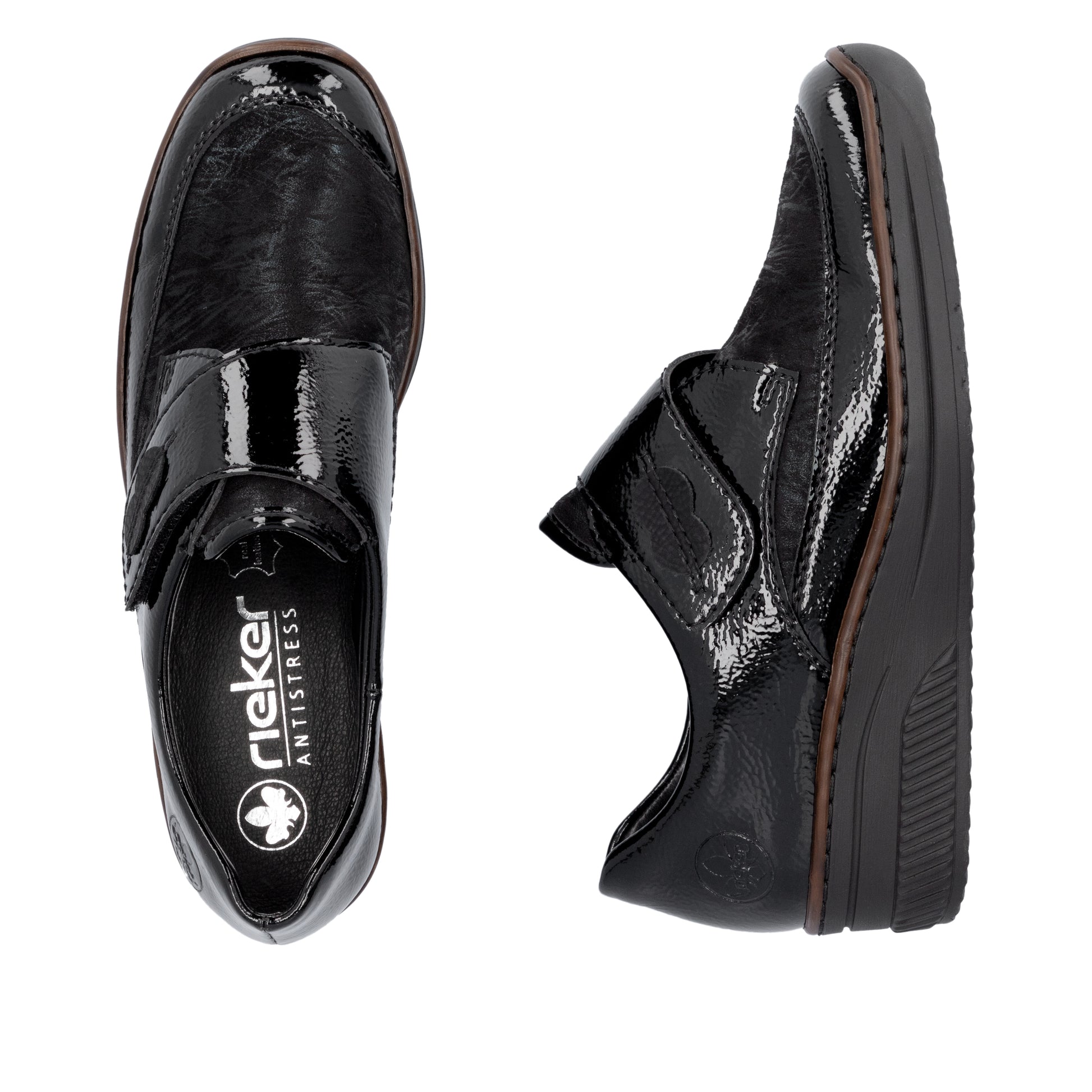 Black Hook & Loop Shoes for Women | Rieker 487C0-00