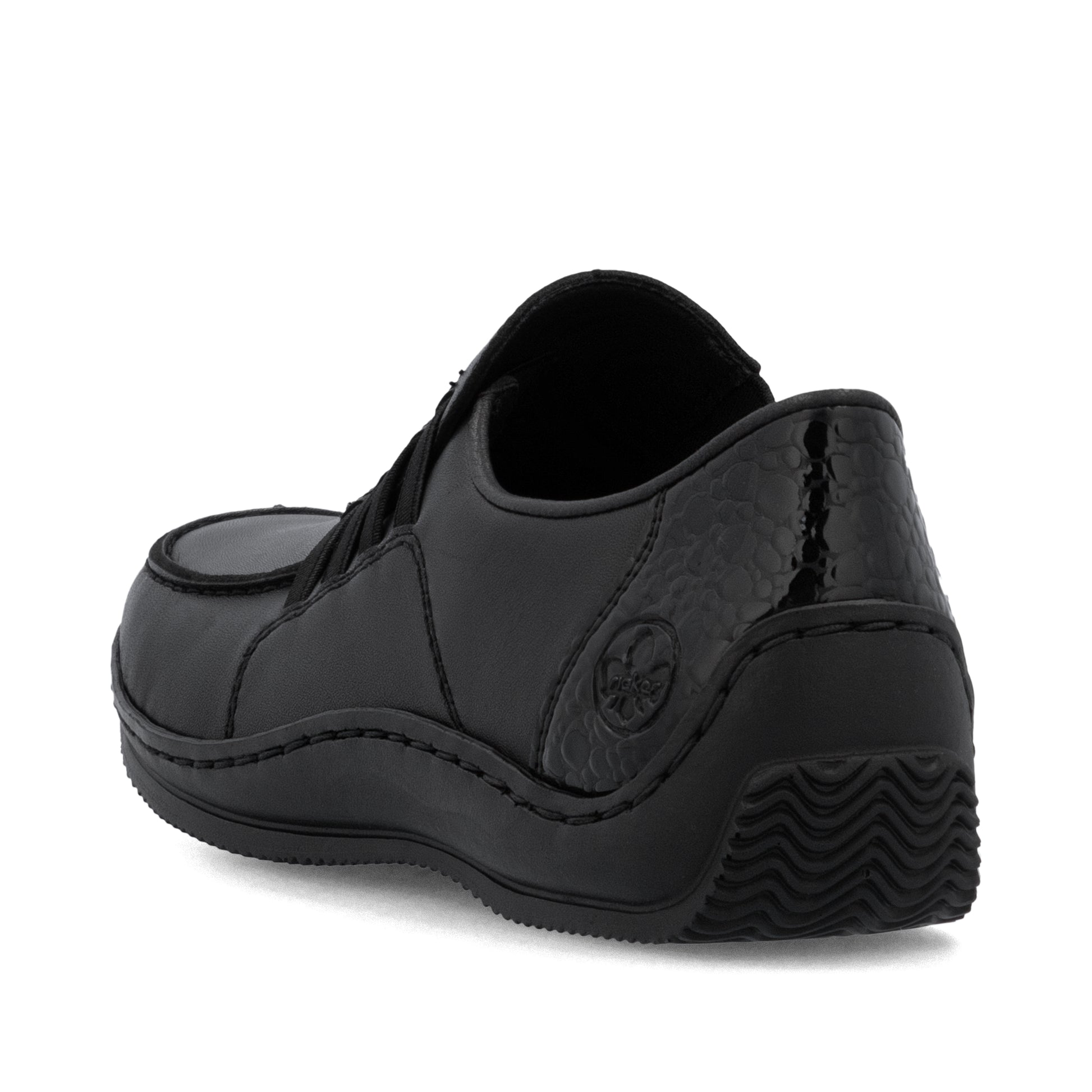 Black Elasticated Shoes for Women | Rieker L1777-00
