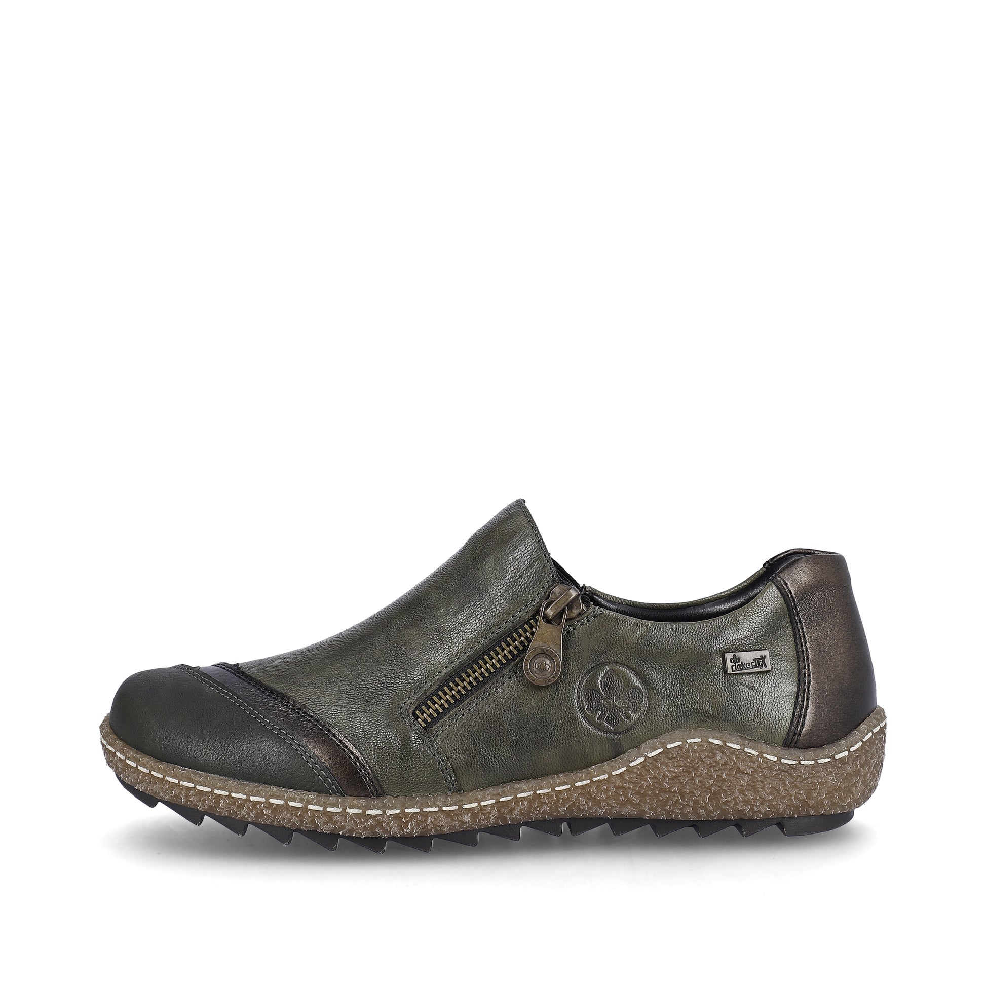 Green Zip Shoes for Women | Rieker L7571-54