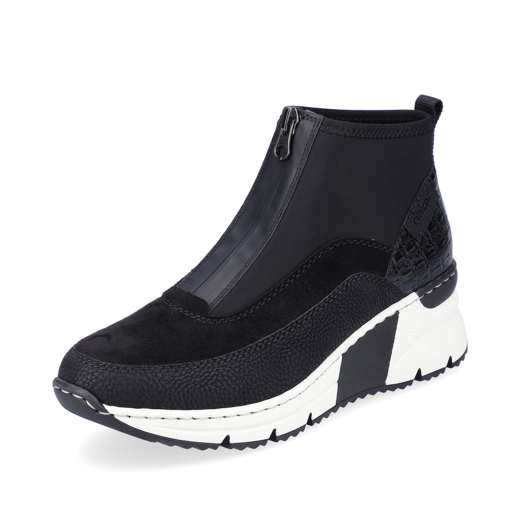Black Zip Boots for Women | Rieker N6352-00