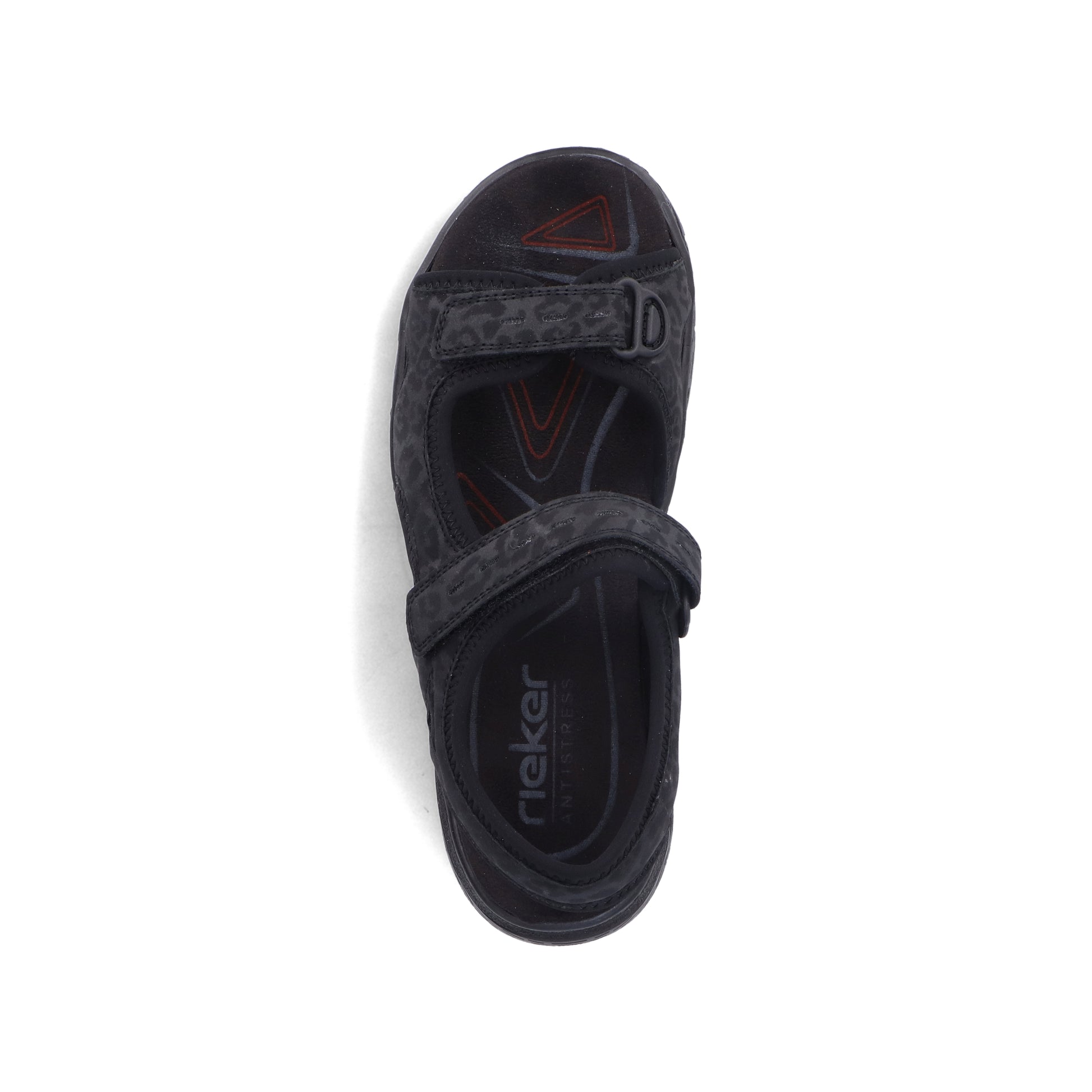 Black Hook & Loop Sandals for Women | Rieker 67666-00