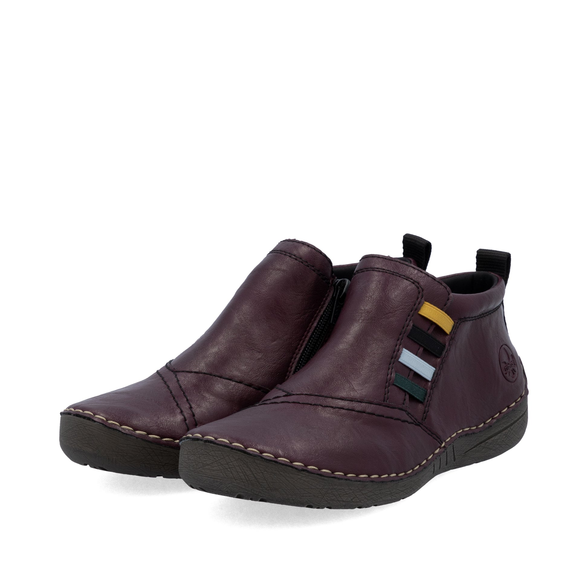 Red Zip Boots for Women | Rieker 52584-30