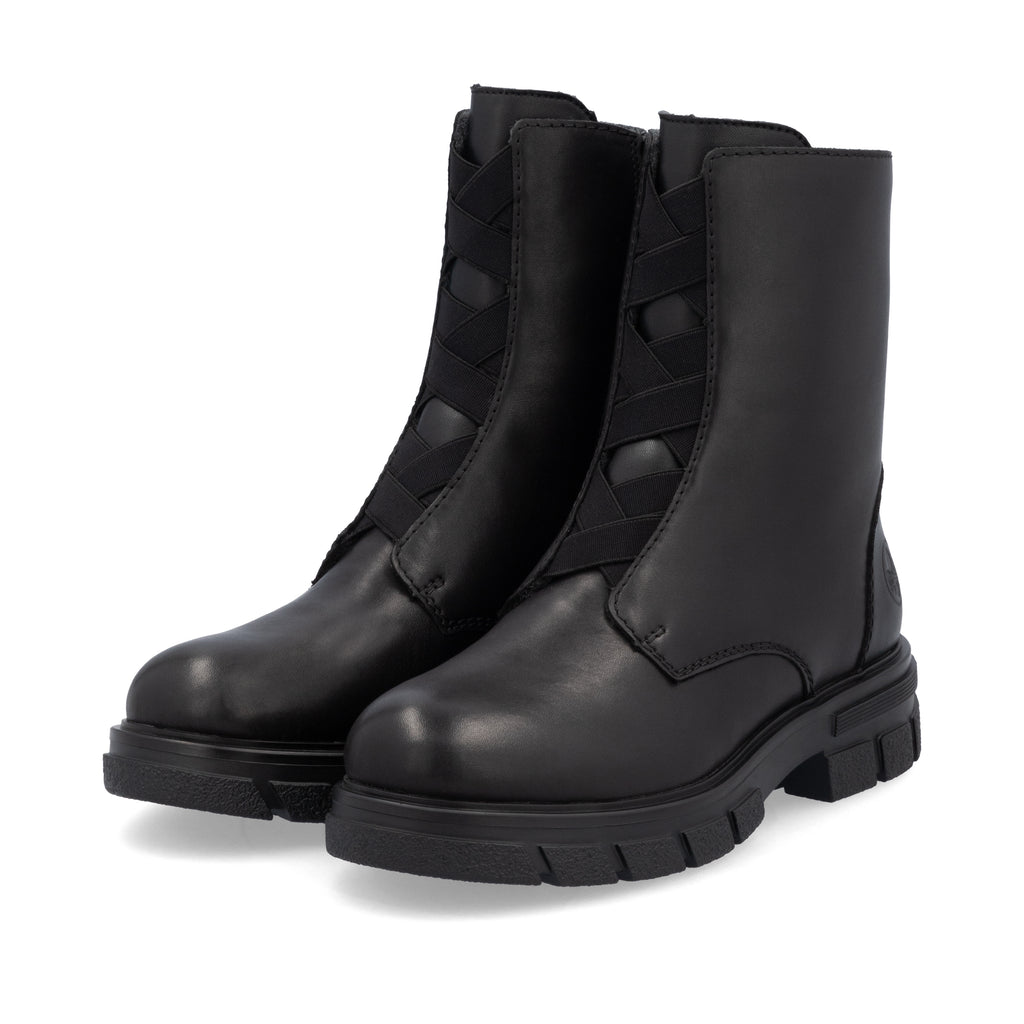 Black Zip Boots for Women | Rieker Z9179-00