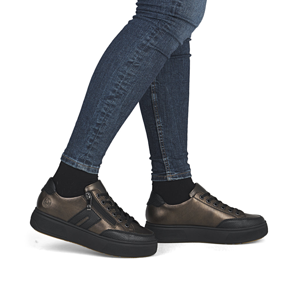 Brown Zip Shoes for Women | Rieker M7711-25
