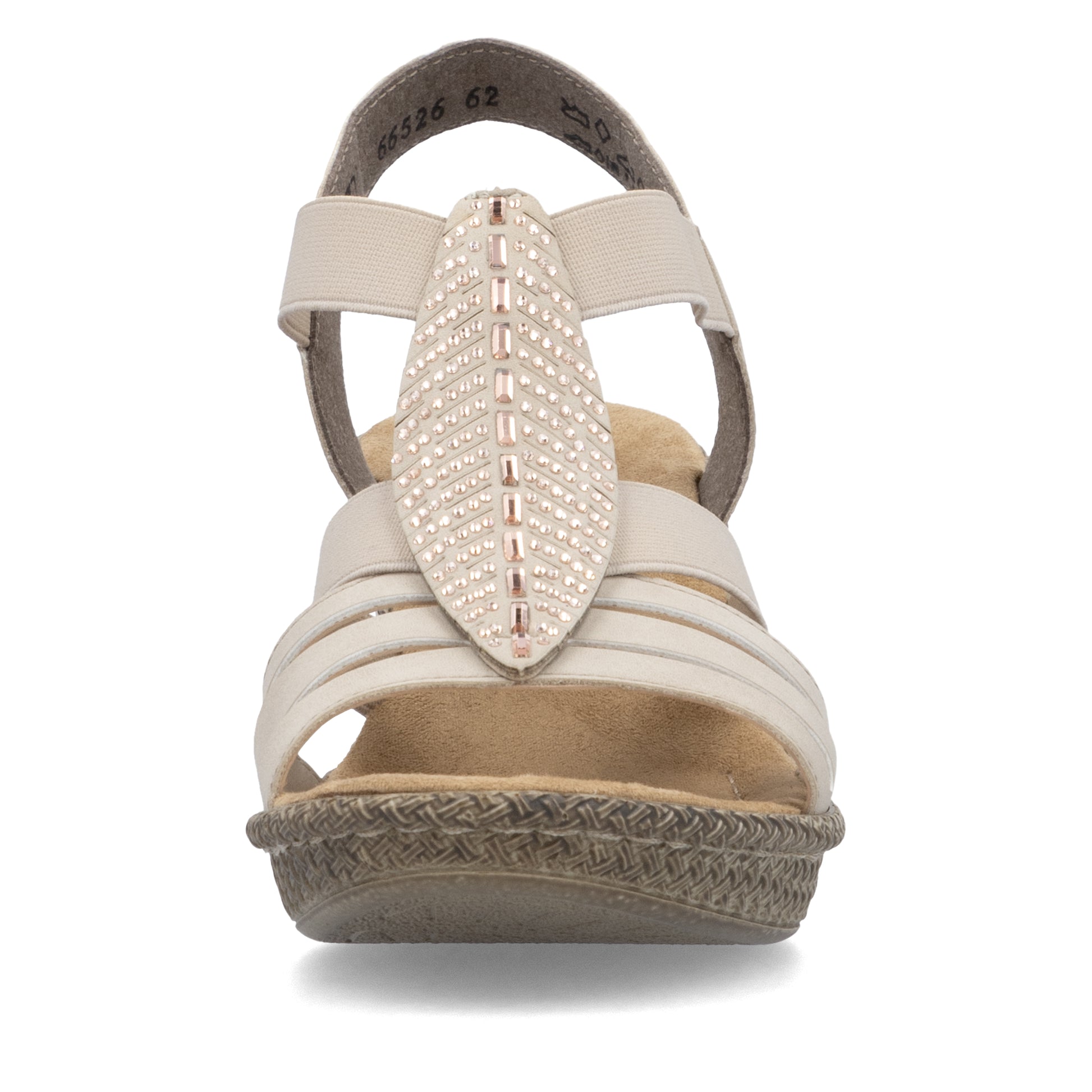 Beige Elasticated Sandals for Women | Rieker 66526-62
