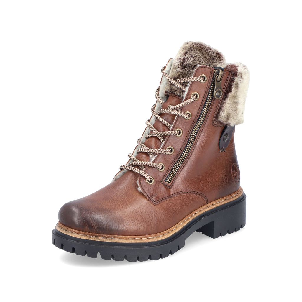 Brown Zip Boots for Women | Rieker 72608-24