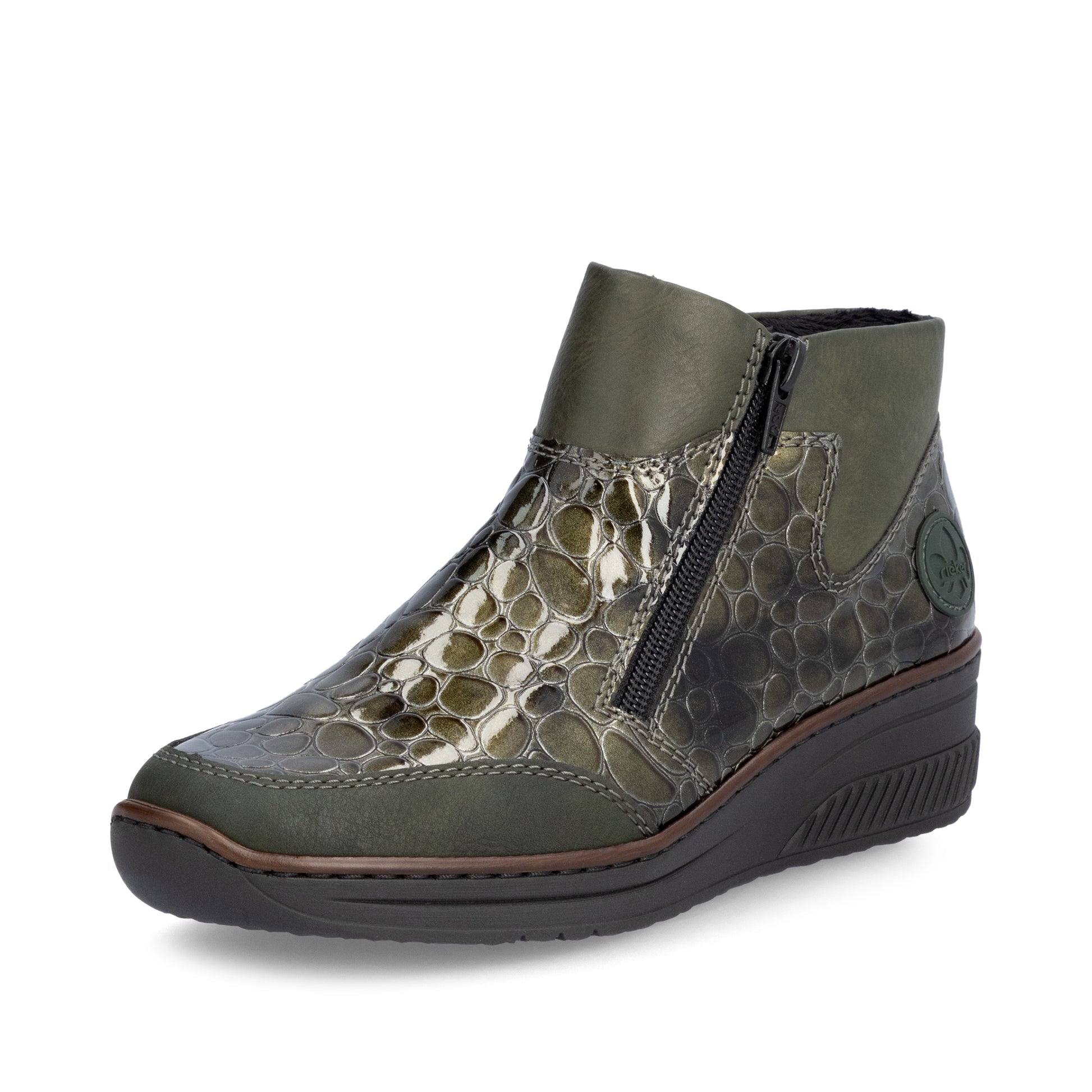 Green Zip Boots for Women | Rieker 48754-54