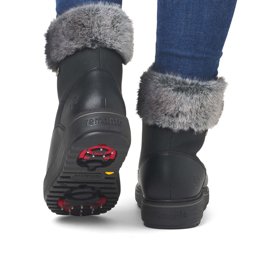 Black Zip Boots for Women | Remonte D0U78-03
