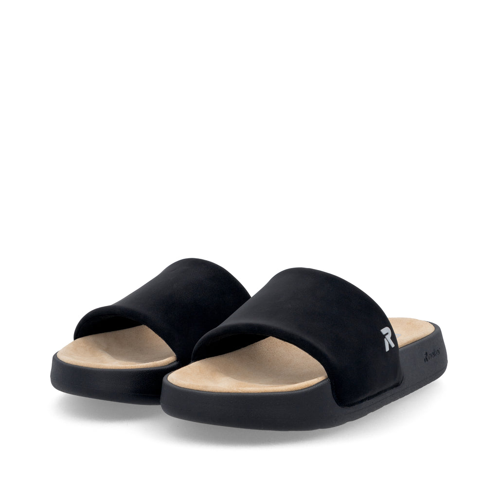 Black Slip-On Sandals for Men | Rieker U3250-00