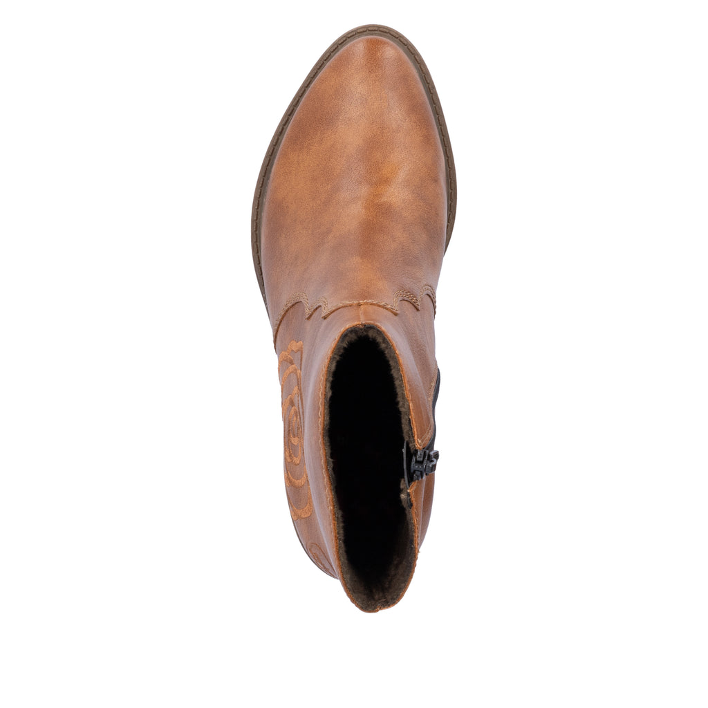 Brown Zip Boots for Women | Rieker Y1250-24