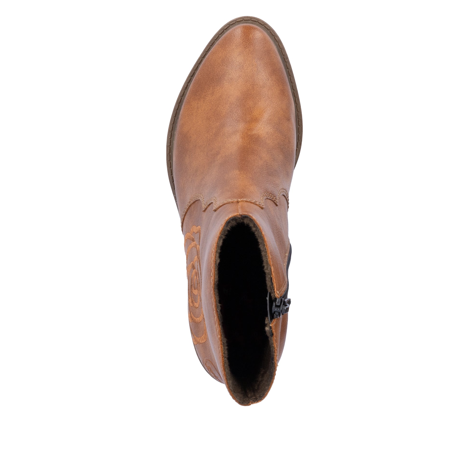 Brown Zip Boots for Women | Rieker Y1250-24