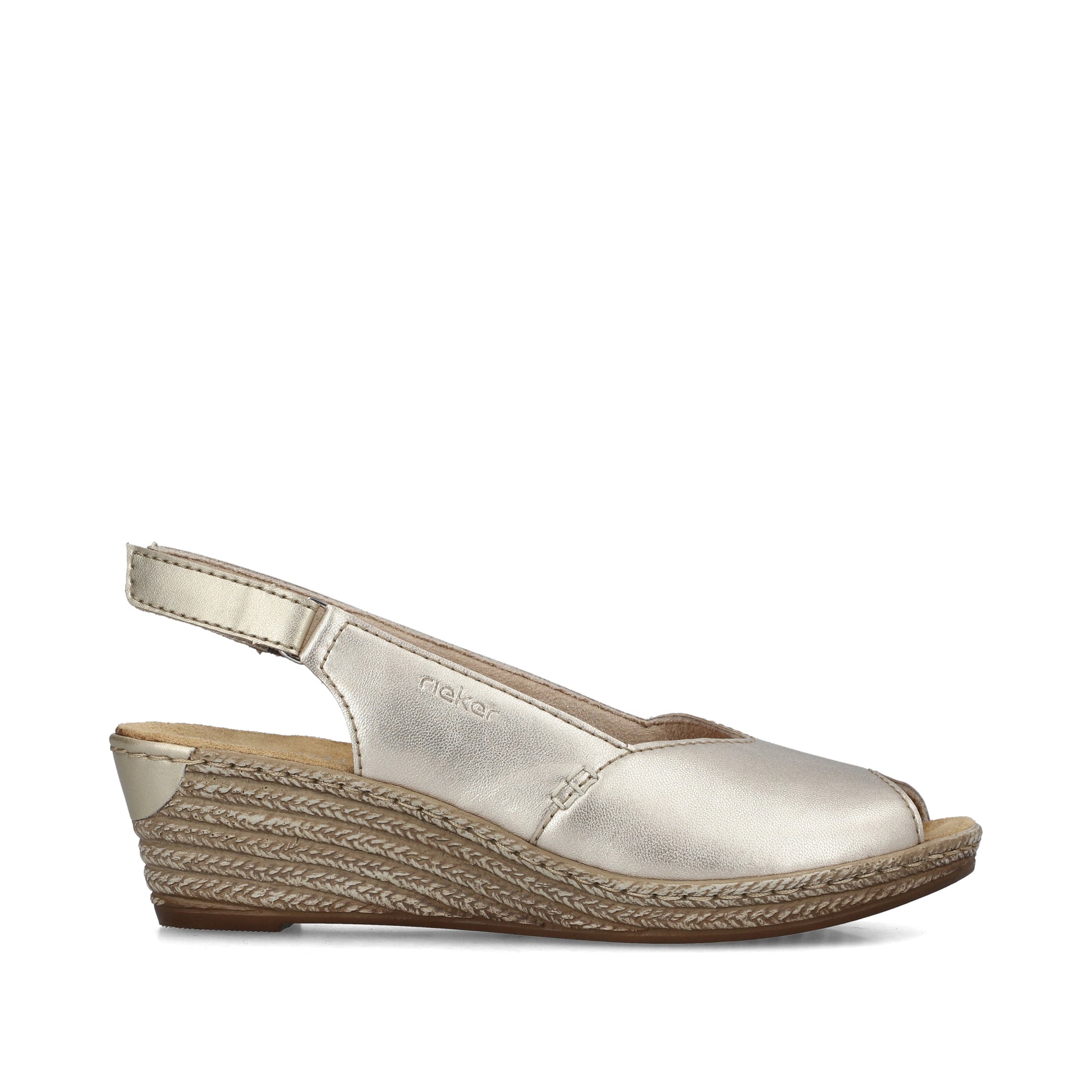 Gold Hook & Loop Sandals for Women | Rieker 62462-90