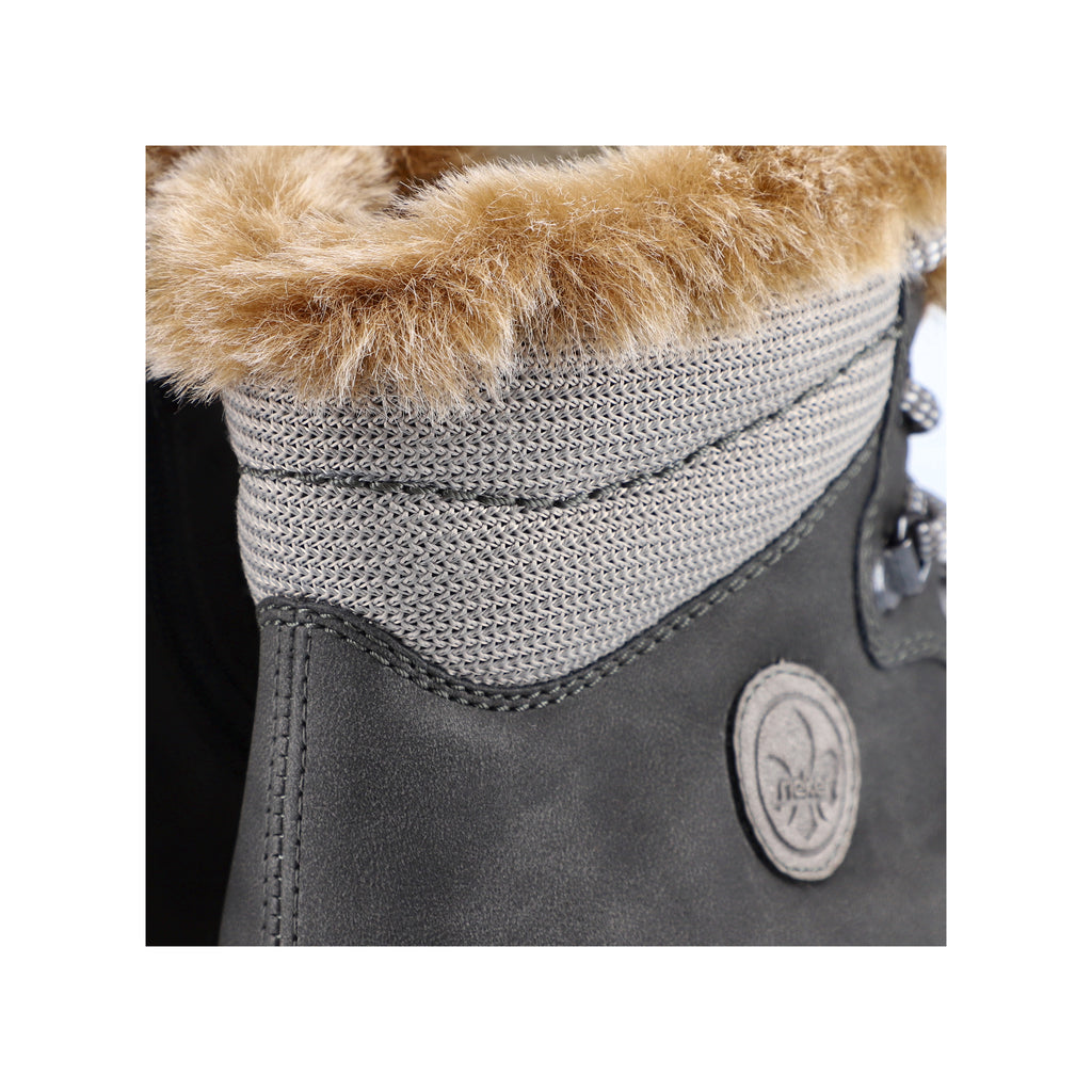 Grey Zip Boots for Women | Rieker X9335-45