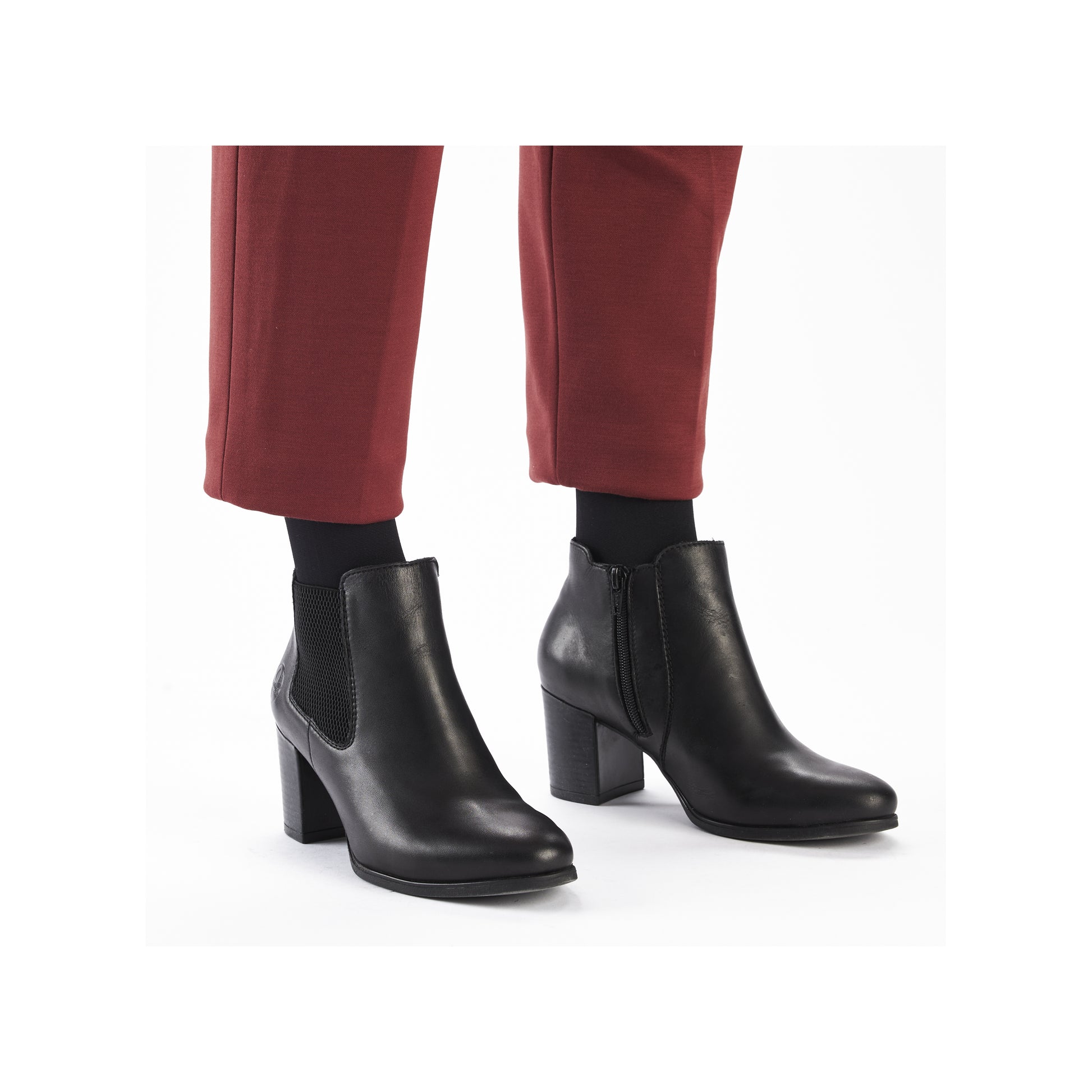 Black Zip Boots for Women | Rieker 50194-00