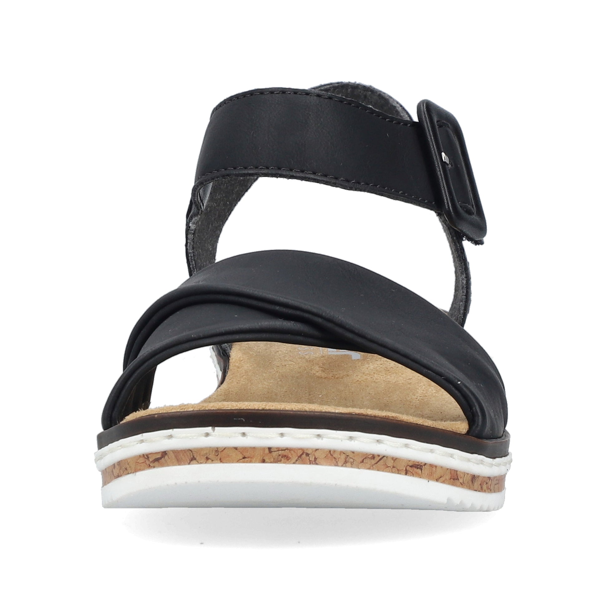 Black Hook & Loop Sandals for Women | Rieker V3691-00