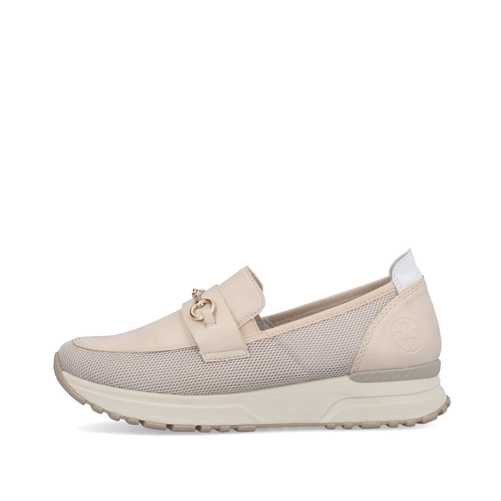 Beige Elasticated Shoes for Women | Rieker N7455-60