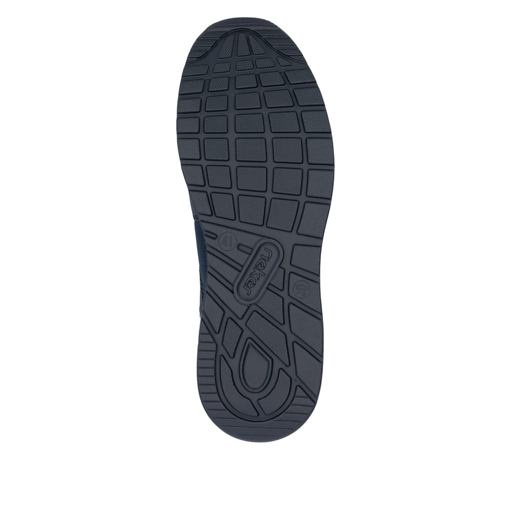 Blue Elasticated Shoes for Men | Rieker B1053-14
