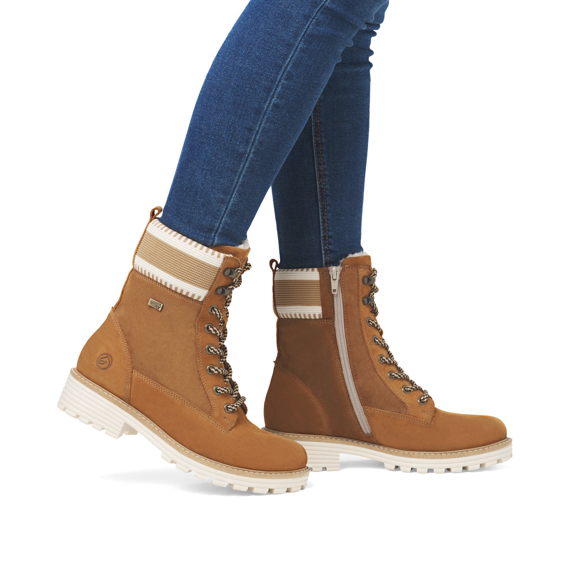 Brown Zip Boots for Women | Remonte D0W77-22