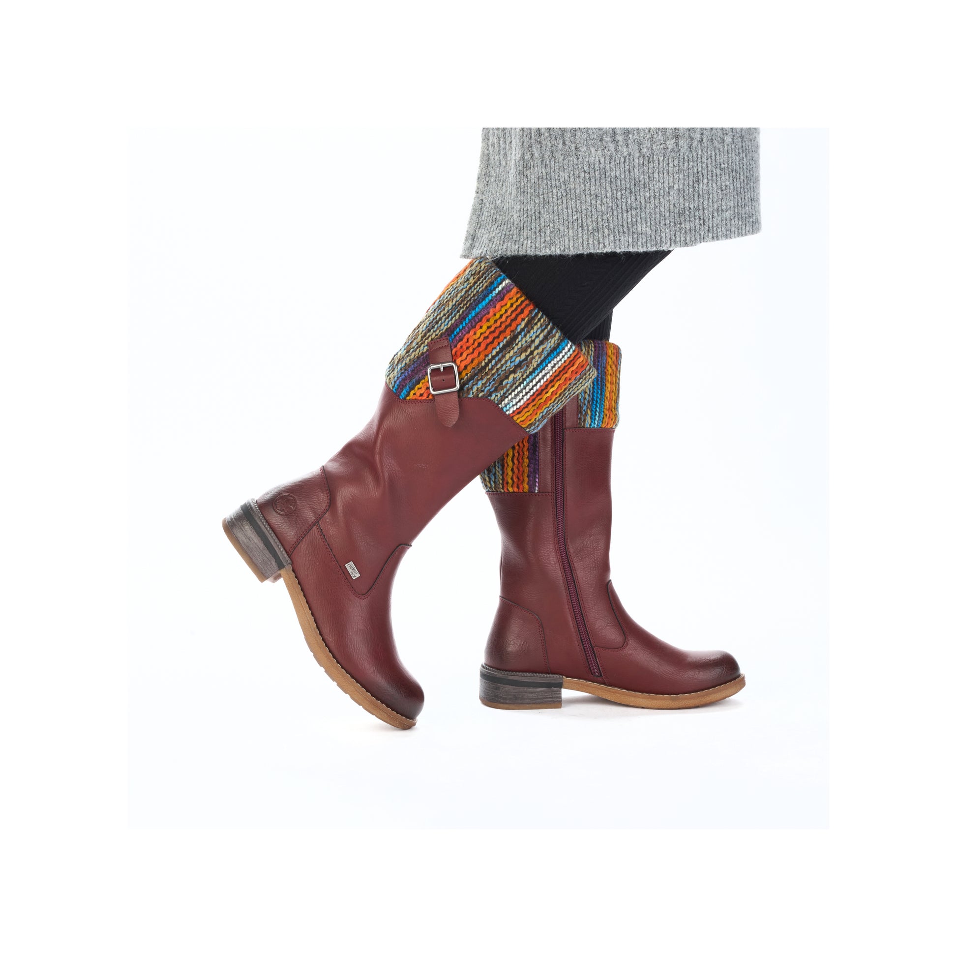 Red Zip Boots for Women | Rieker 94692-35