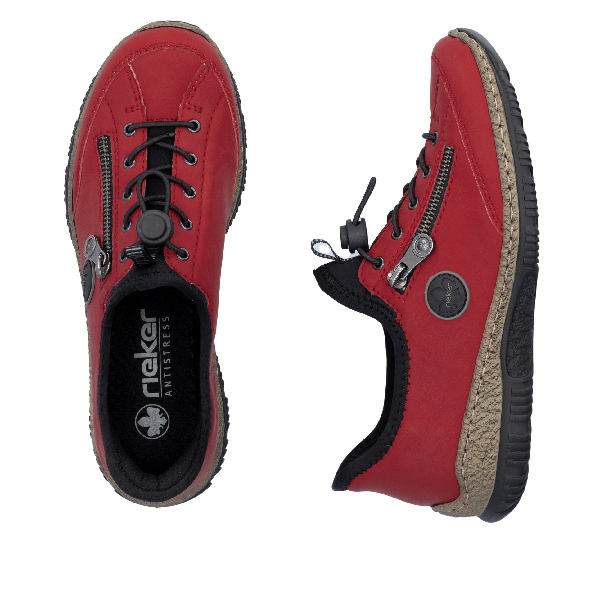 Red Elasticated Shoes for Women | Rieker N3267-33
