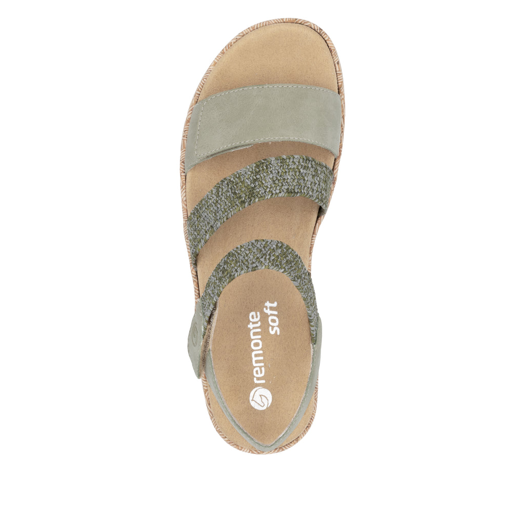 Green Hook & Loop Sandals for Women | Remonte R6861-52