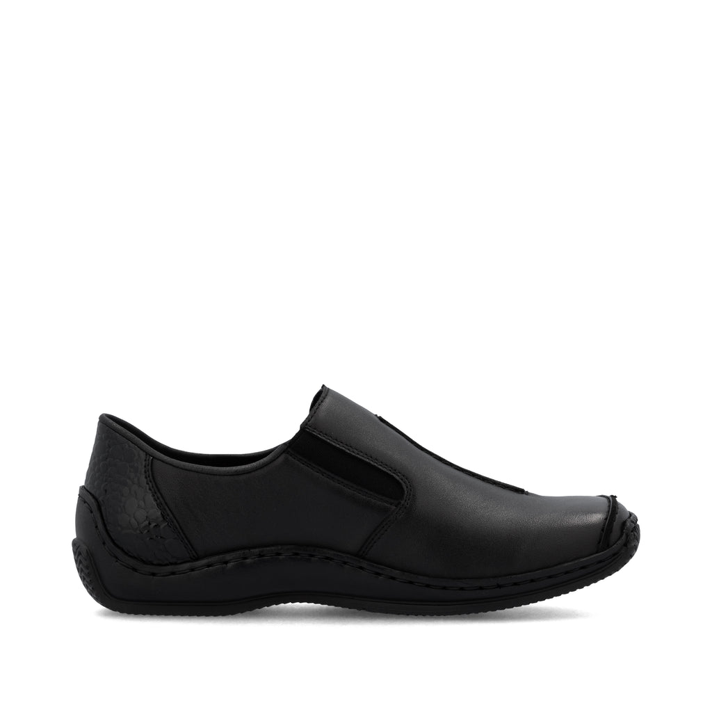 Black Elasticated Shoes for Women | Rieker L1777-00