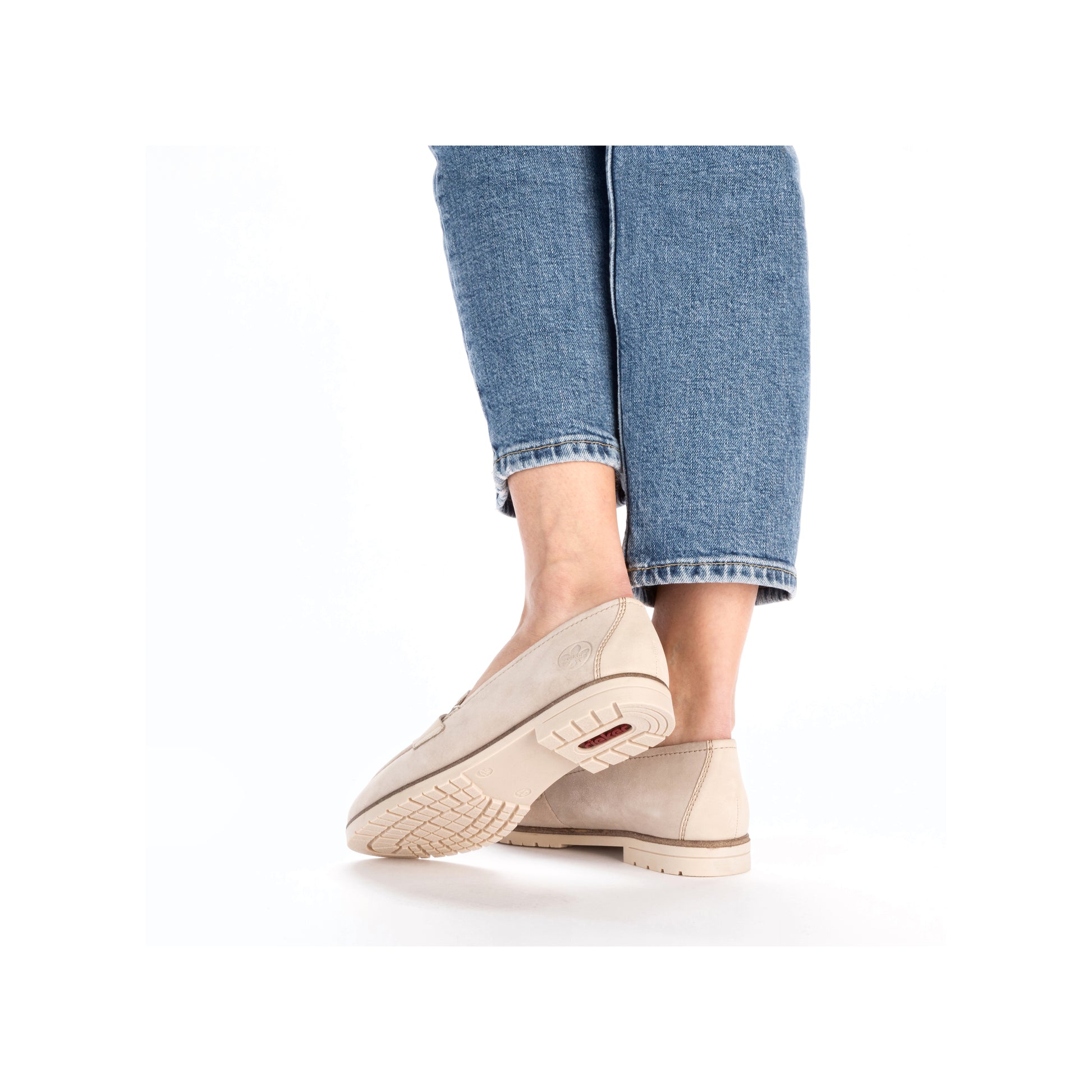 Beige Elasticated Shoes for Women | Rieker 45301-60
