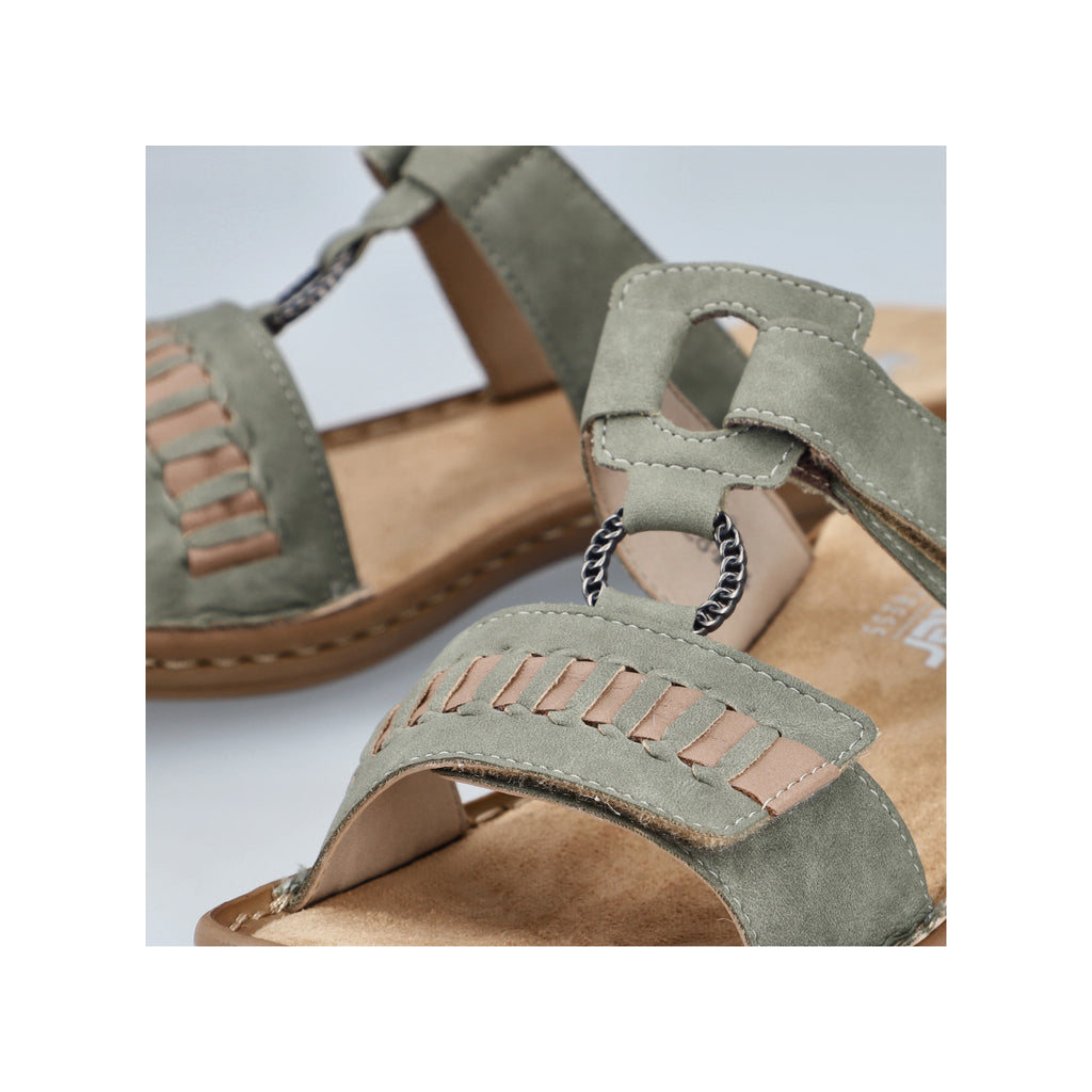Green Hook & Loop Sandals for Women | Rieker 60881-52