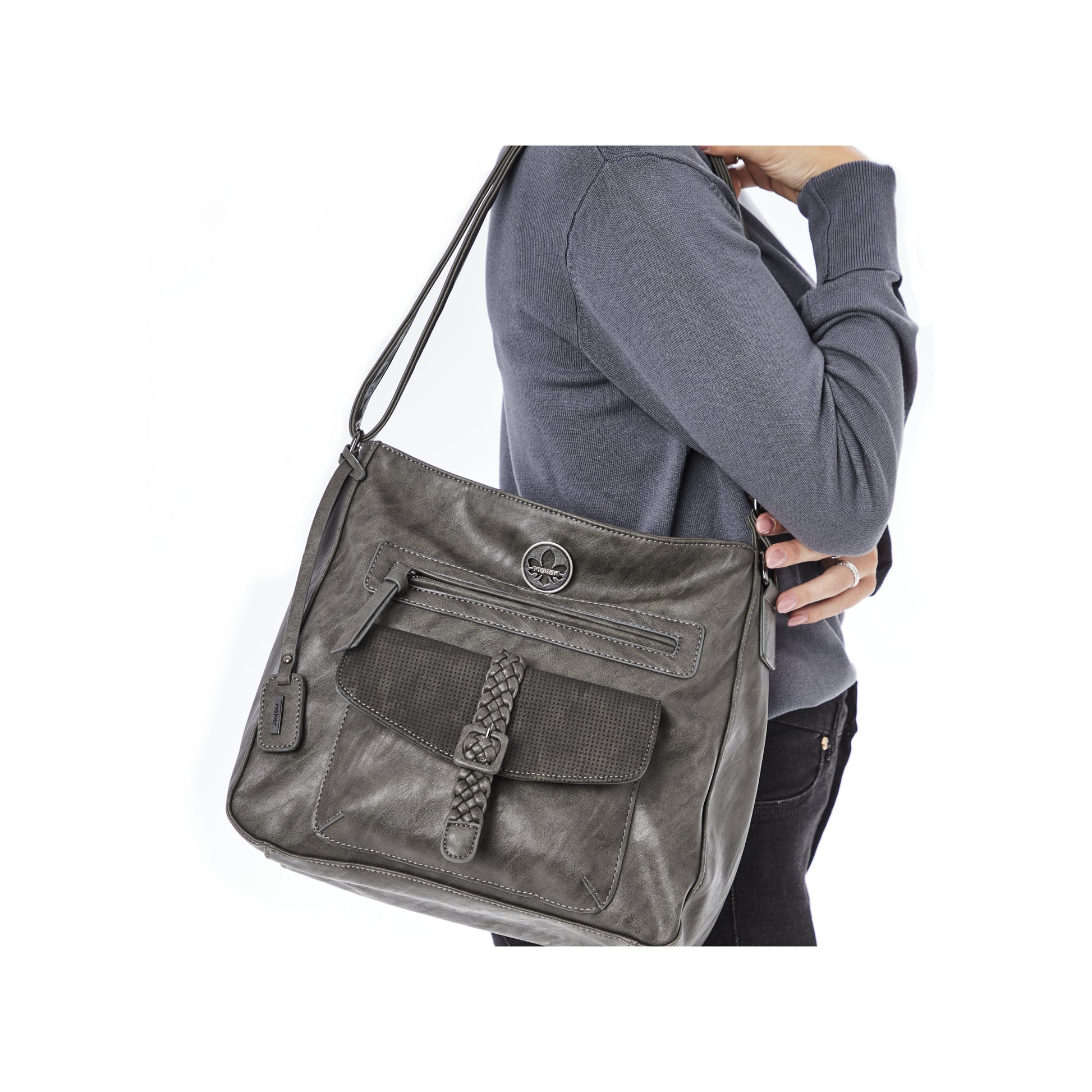 Grey Zip Bags for Women | Rieker H1340-42