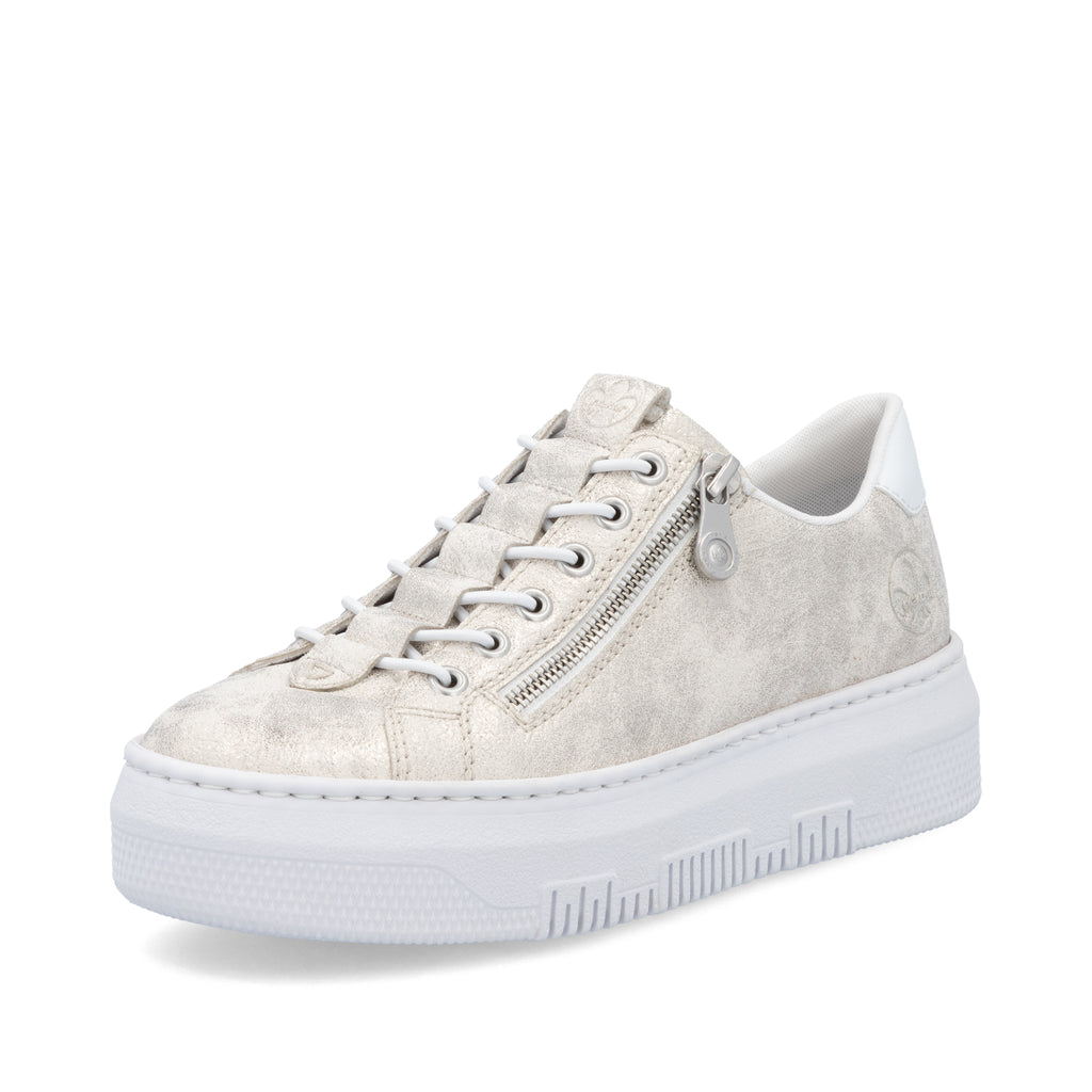Beige Zip Shoes for Women | Rieker M1953-60