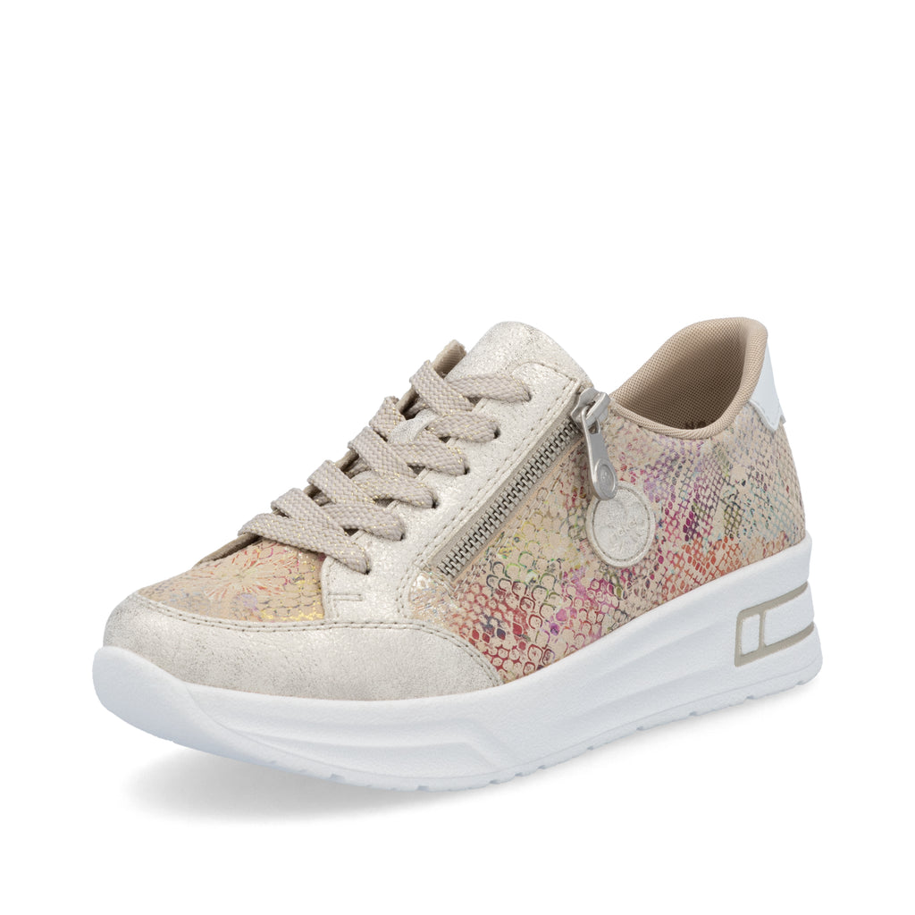 Beige Zip Shoes for Women | Rieker N8103-60