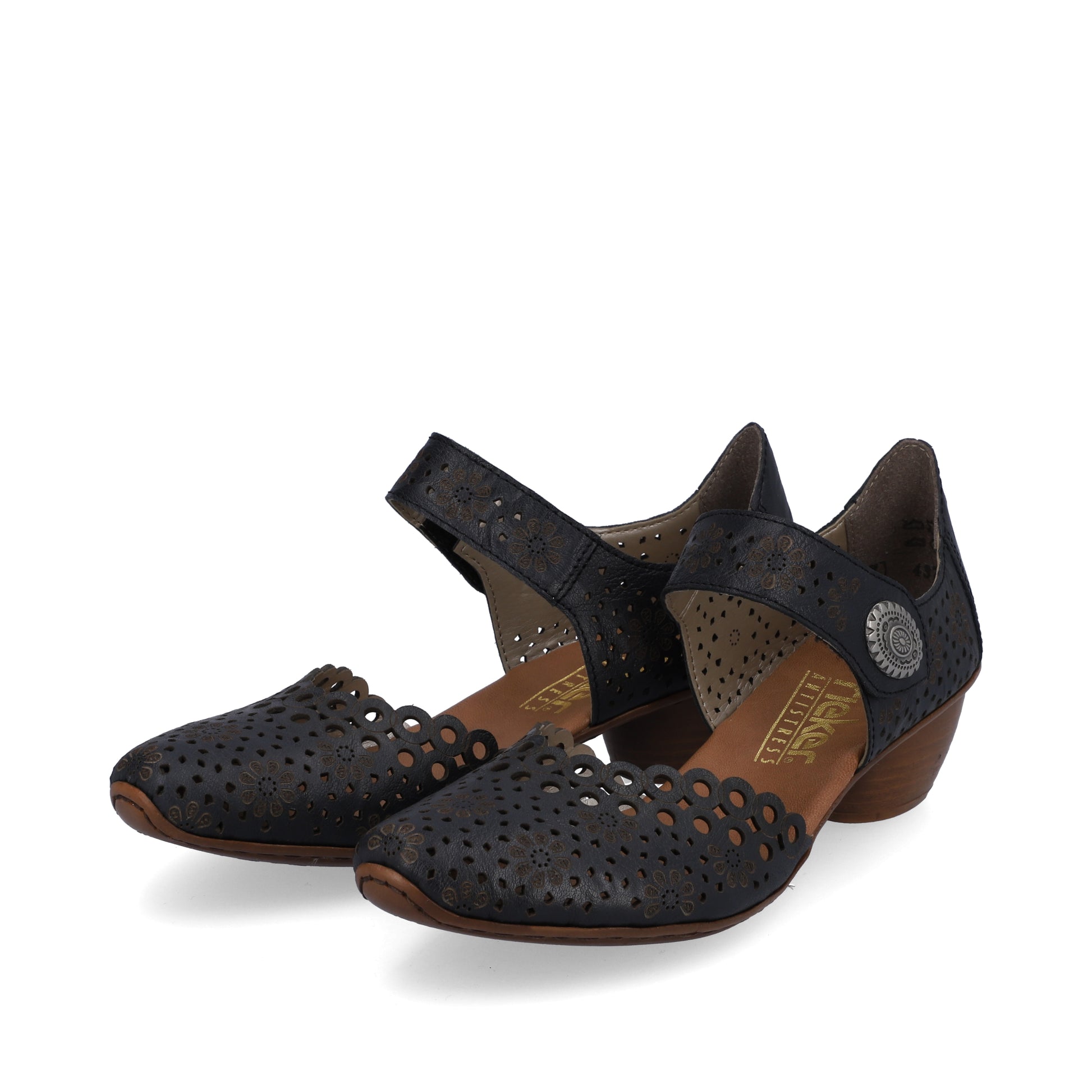 Blue Hook & Loop Shoes for Women | Rieker 43753-14
