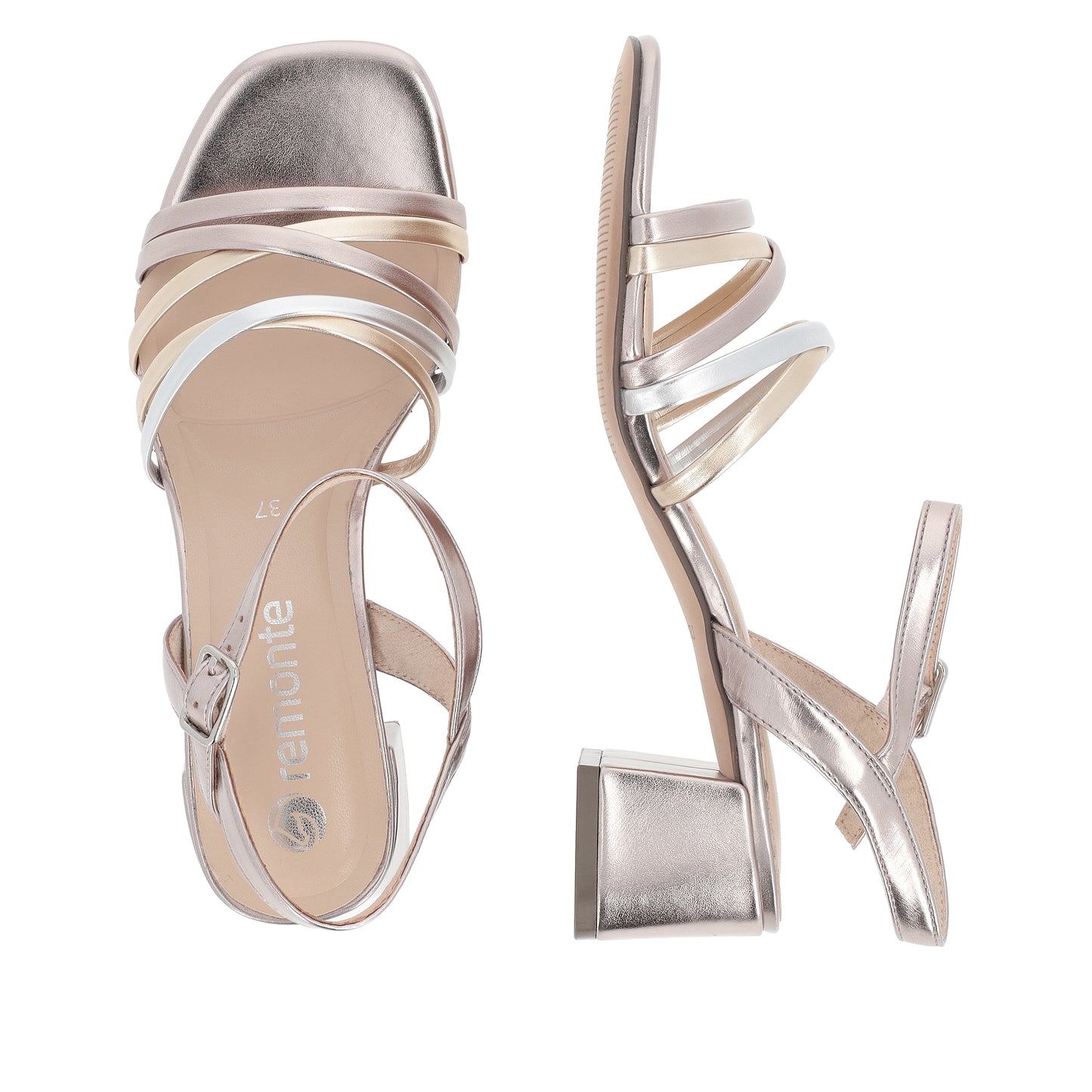remonte Woman's Sandals - Metallic | D1L52-90