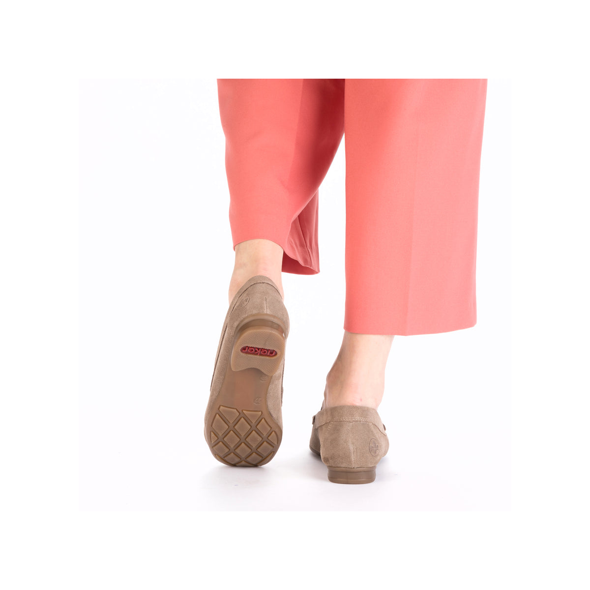 Rieker Women's Beige Loafer Shoe | 40051-62