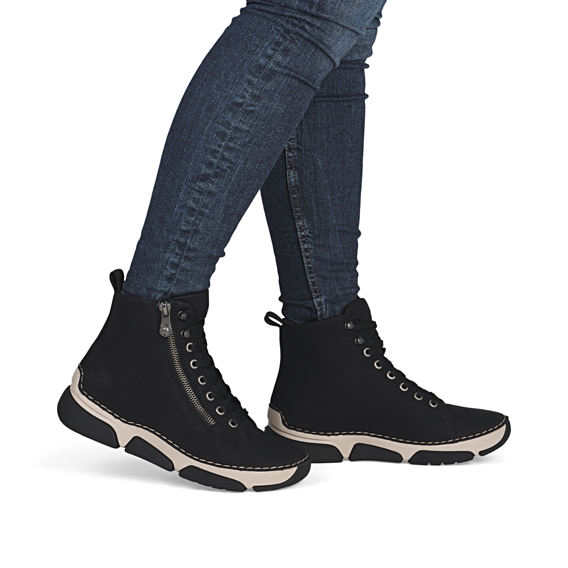 Black Zip Boots for Women | Rieker 45920-01