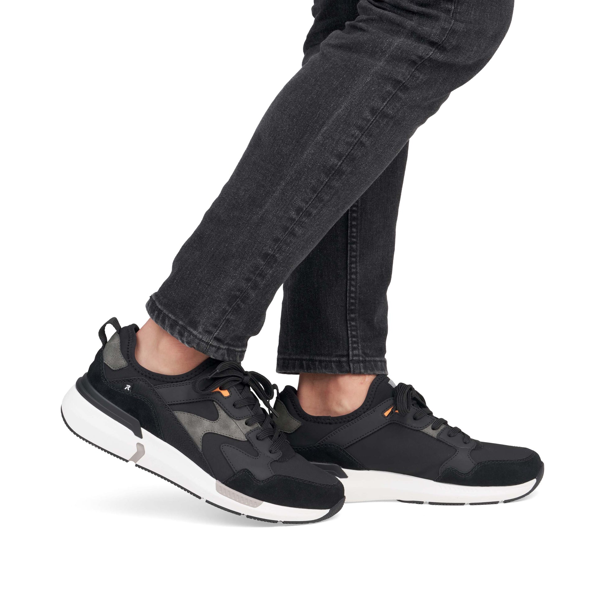 Black Elasticated Shoes for Men | Rieker U1403-00