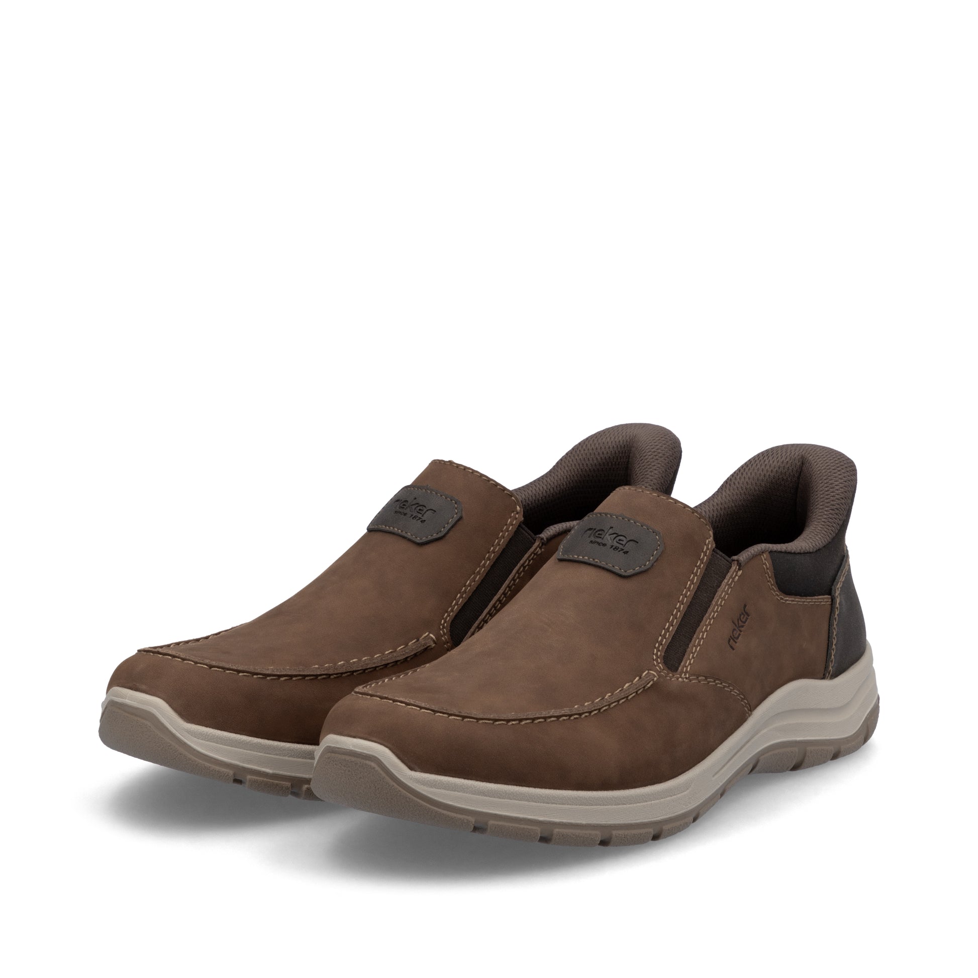 Brown Elasticated Shoes for Men | Rieker 03655-24