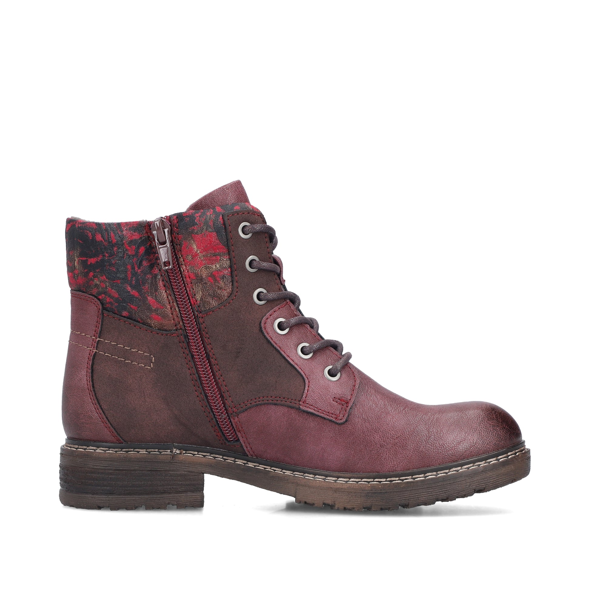 Red Zip Boots for Women | Rieker 94712-35