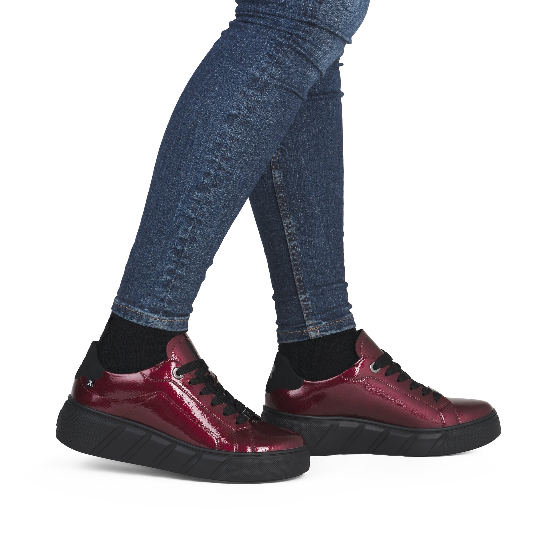 Red Elasticated Shoes for Women | Rieker W2601-35
