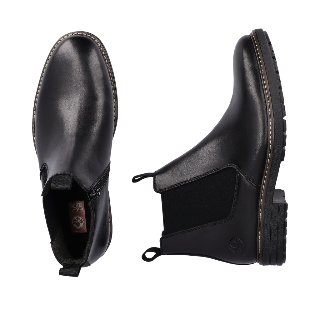 Black Zip Boots for Men | Rieker 33180-00