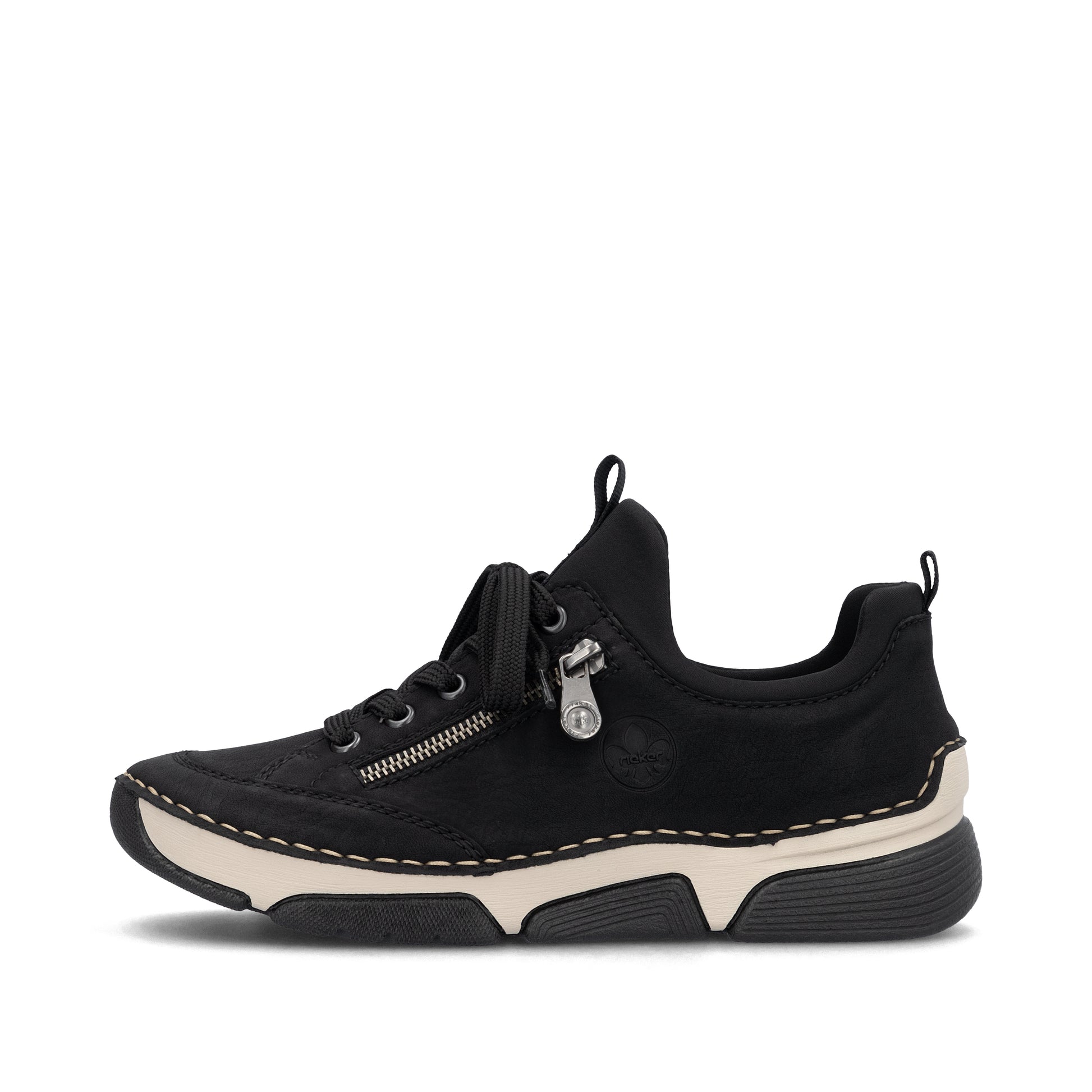 Black Elasticated Shoes for Women | Rieker 45973-00