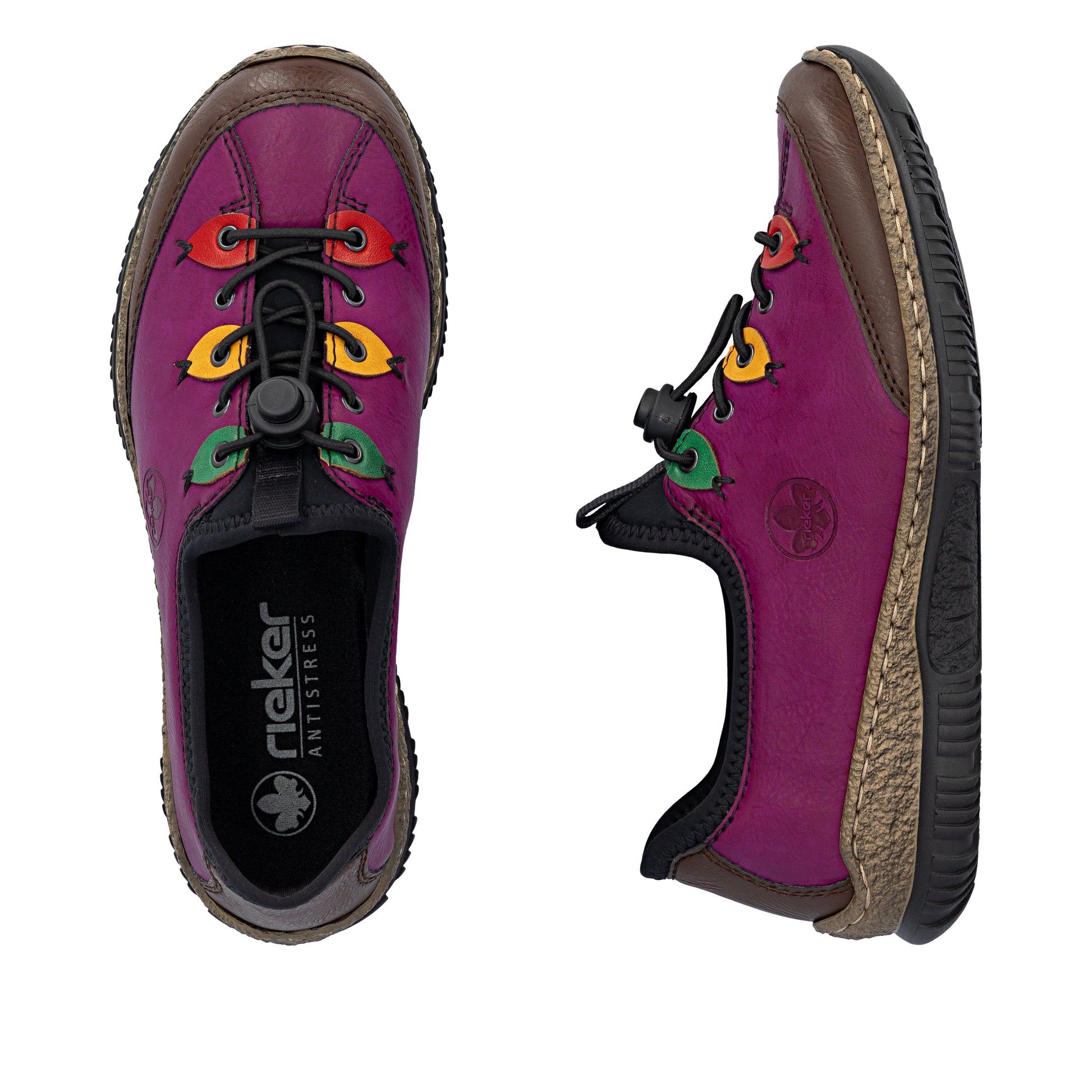 Pink Elasticated Shoes for Women | Rieker N3271-30