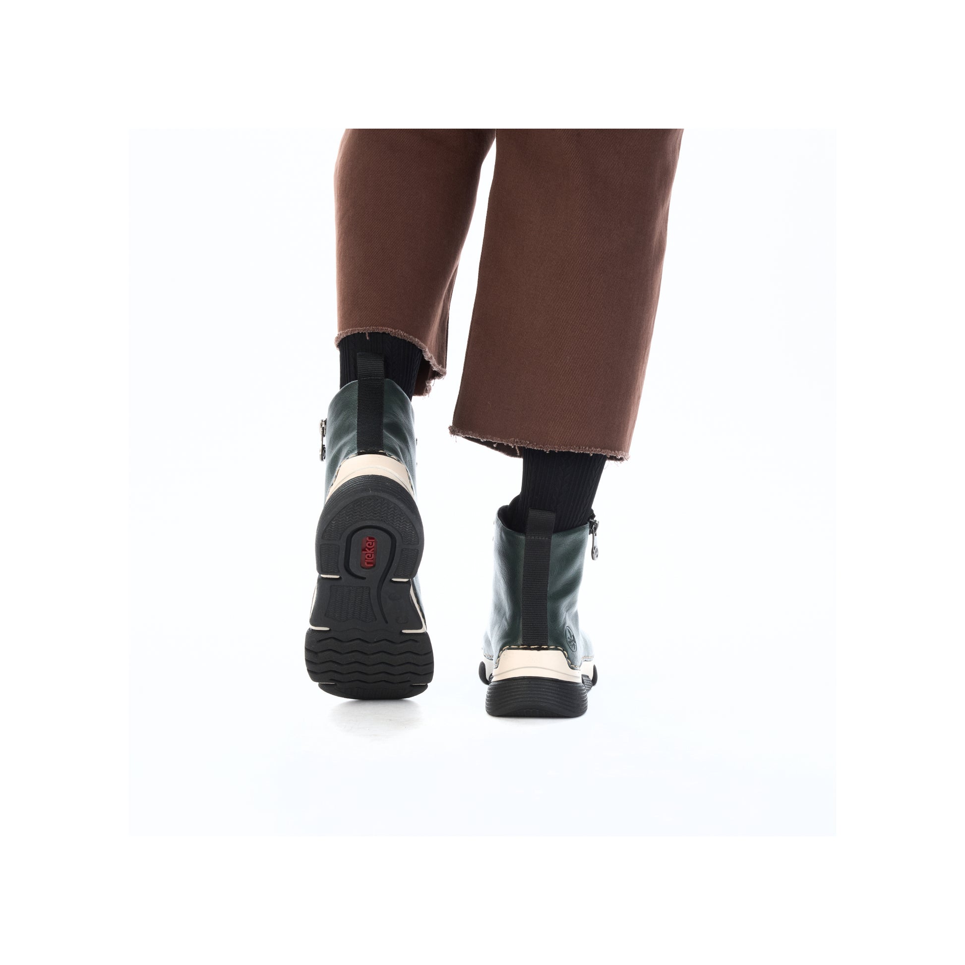 Green Zip Boots for Women | Rieker 45920-54