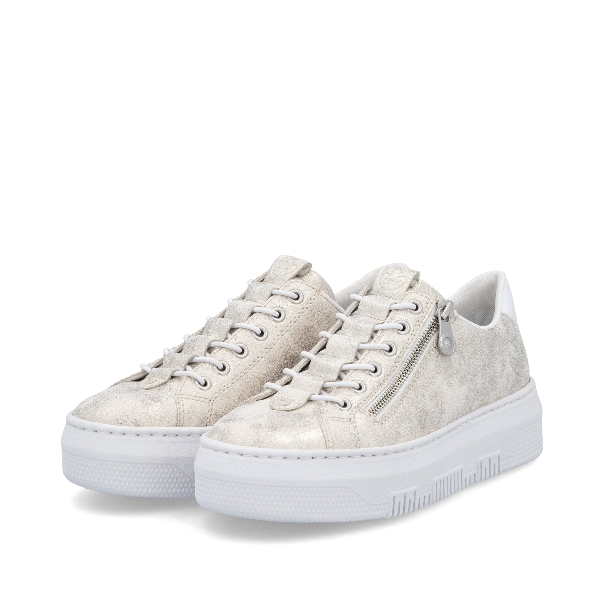 Beige Zip Shoes for Women | Rieker M1953-60