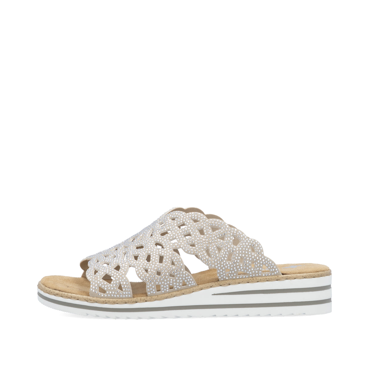 Rieker Women's Beige Mule Sandal | V0689-63