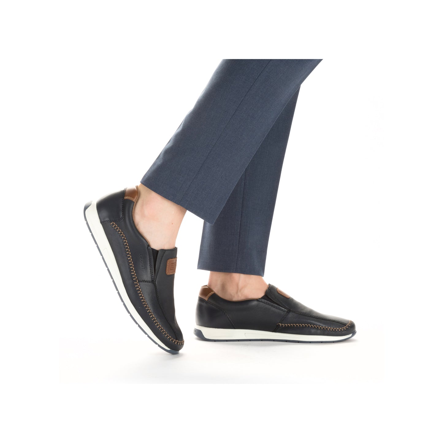 Rieker Men's Casual Slip-on Shoe - Blue | 11962-14
