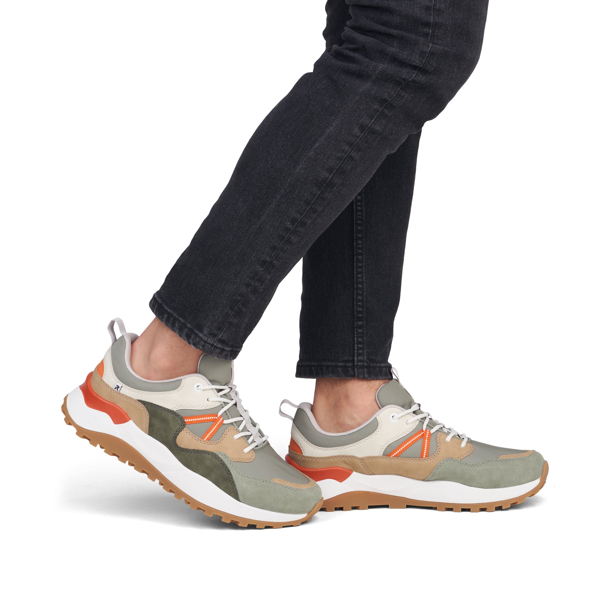 Green Elasticated Shoes for Men | Rieker U1301-52