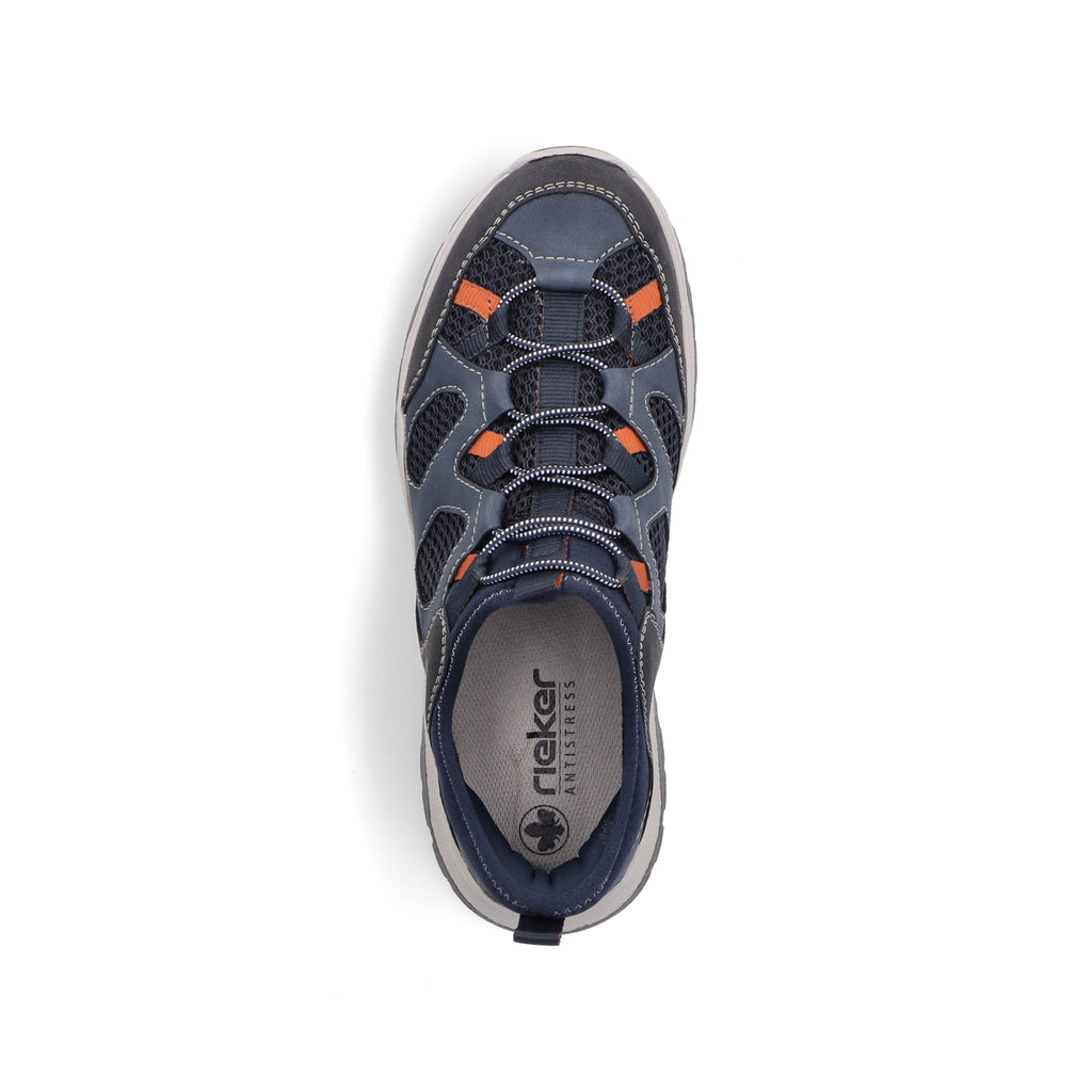 Blue Elasticated Shoes for Men | Rieker B8350-14