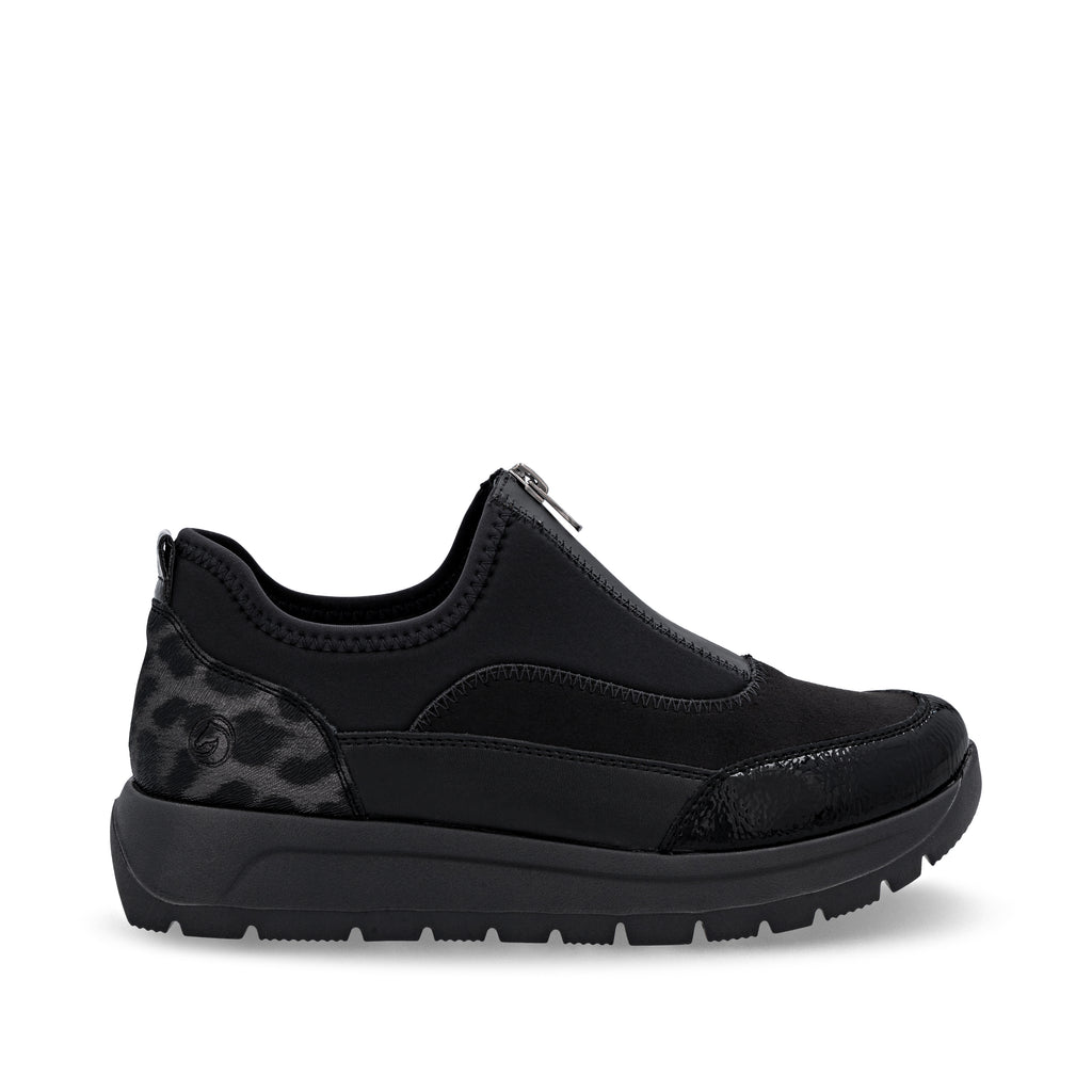 Black Zip Shoes for Women | Remonte D2V01-04